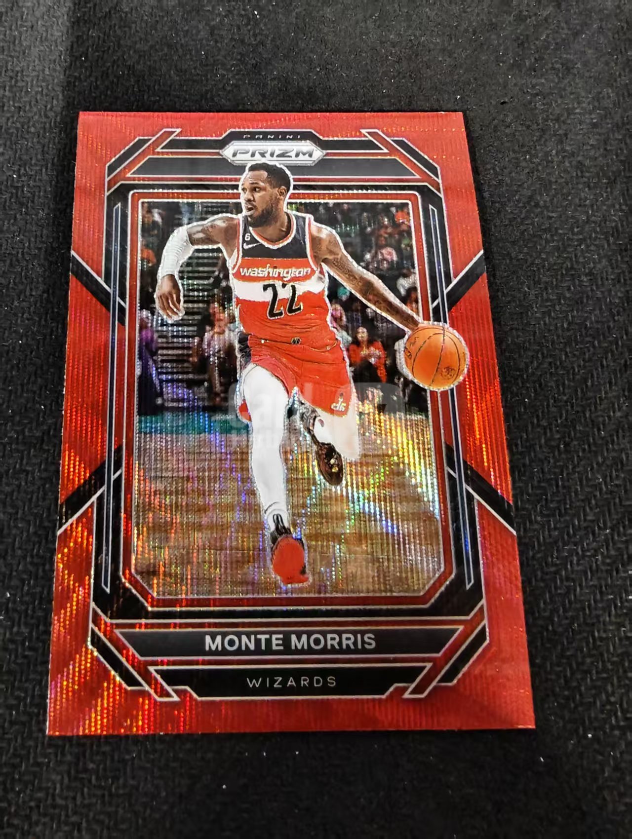 2022-23 Panini Prizm Monte Morris 蒙特 莫里斯 奇才 红波纹 PZ 划痕 边角瑕疵 #171