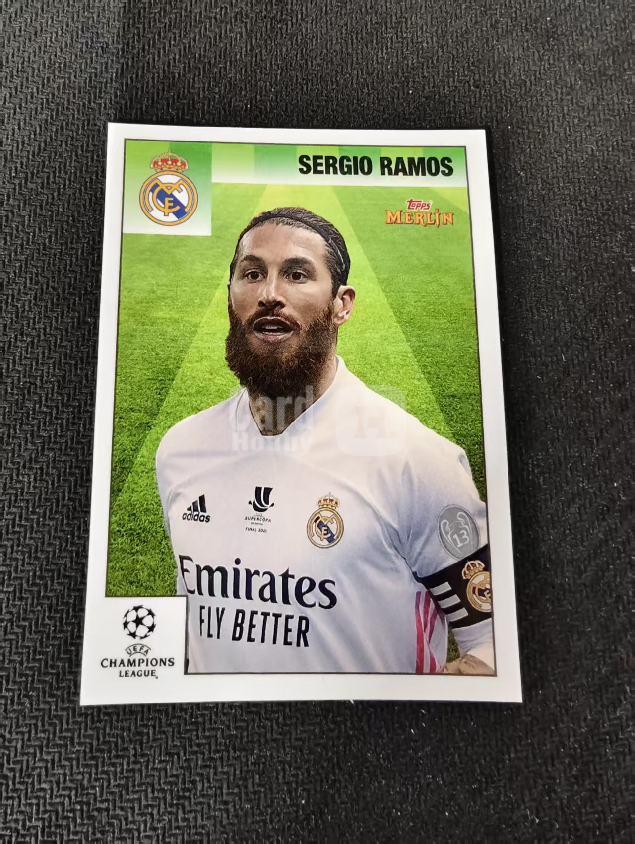 【可合并,不累计】2020-21 Topps Merlin 梅林95 Sergio Ramos 欧冠梅林 大巴黎 皇马 西班牙 水爷 拉莫斯 划痕 边角瑕疵 #1