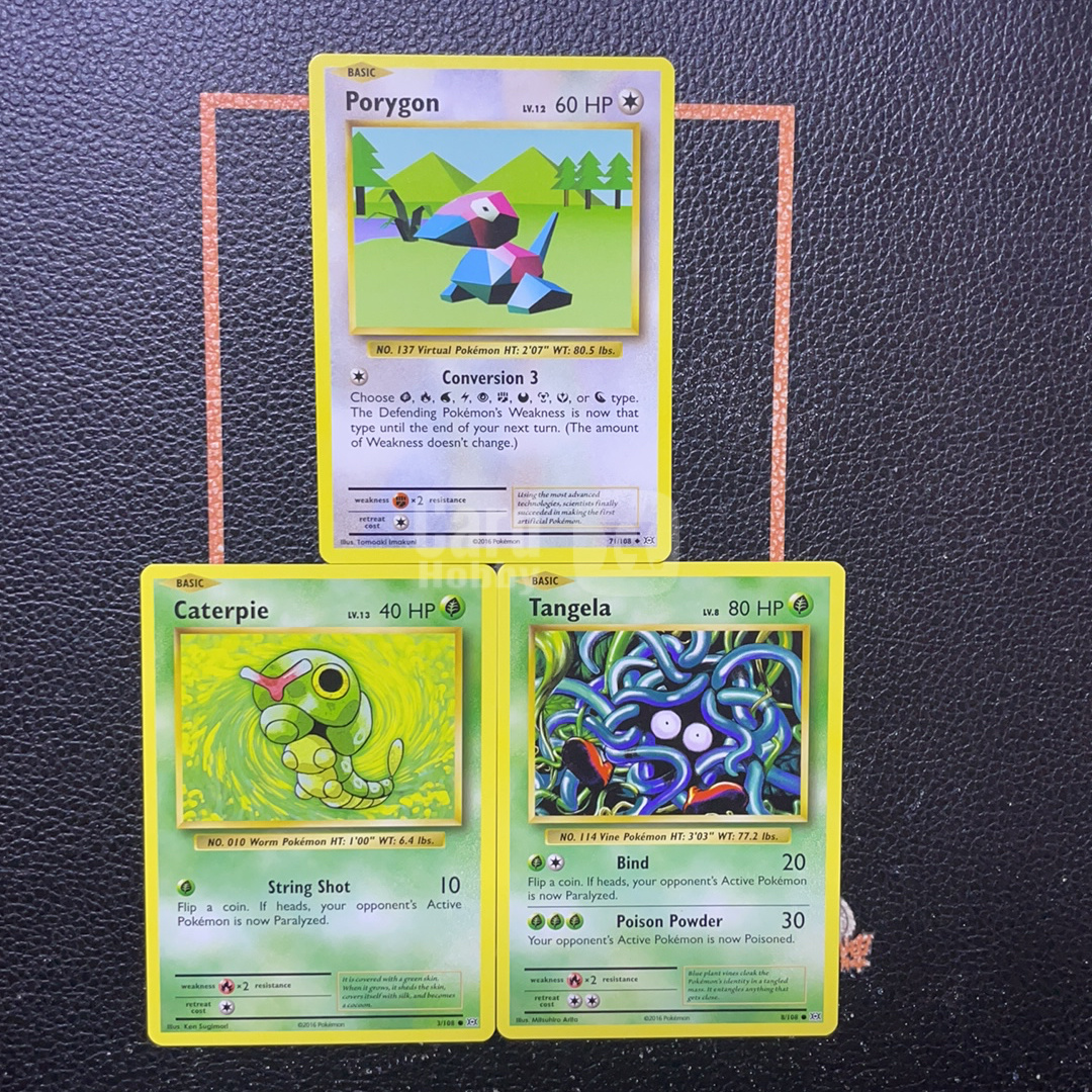 （怪兽拍卖） GSW-H63 2016 Pokemon TCG XY系列 多边兽 71/108 en 宝可梦 美版 EVO 进化 U 闪卡 打包 不保卡品 Z1