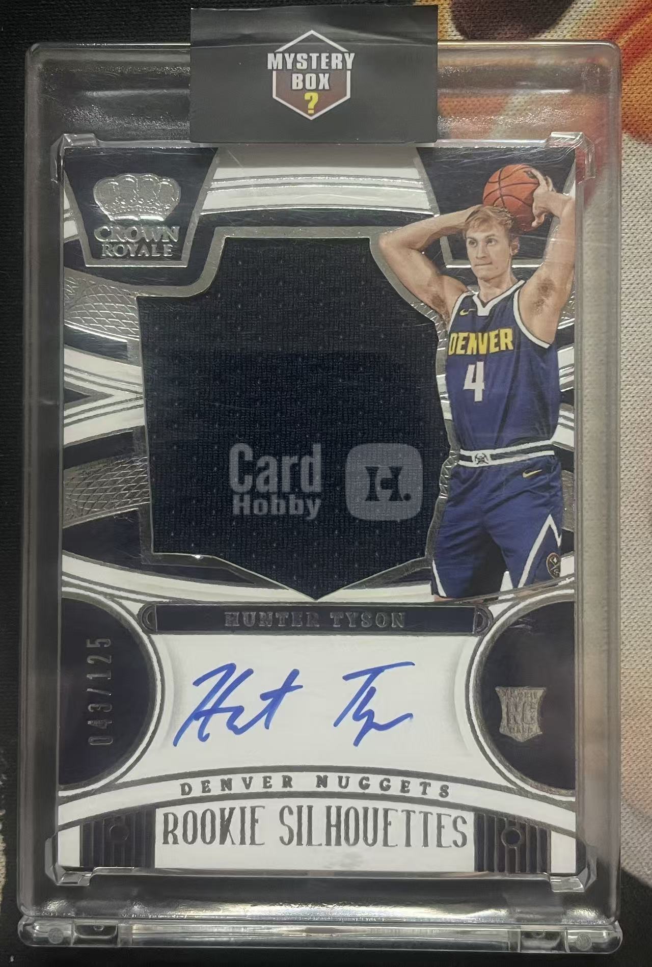 2023-24 Panini Crown Royale Hunter Tyson 亨特·泰森 掘金 rc 新秀年 签字 卡签 剪影 125编 皇冠 值得投资(猴子卡社)