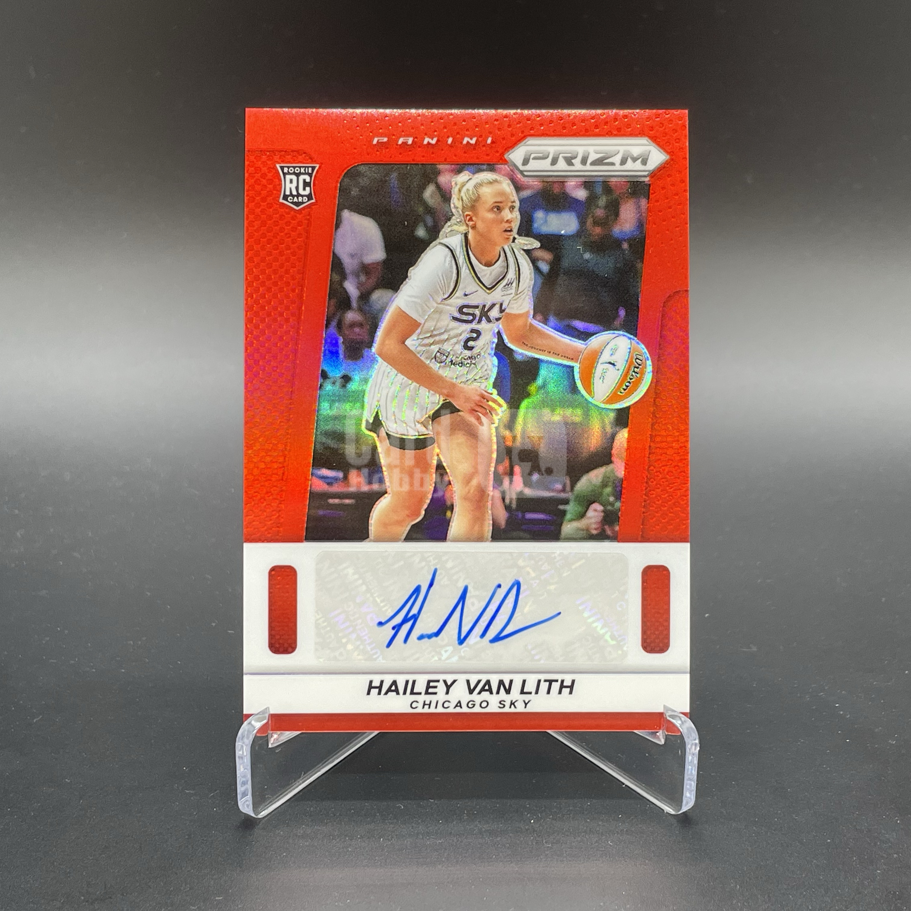 2025 Panini WNBA Prizm Hailey Van Lith RC 【无界代卖】女篮 芝加哥天空 新秀 海莉 范丽丝 范里斯 99编 签字 红折 品墨如图 不累计 阿岳