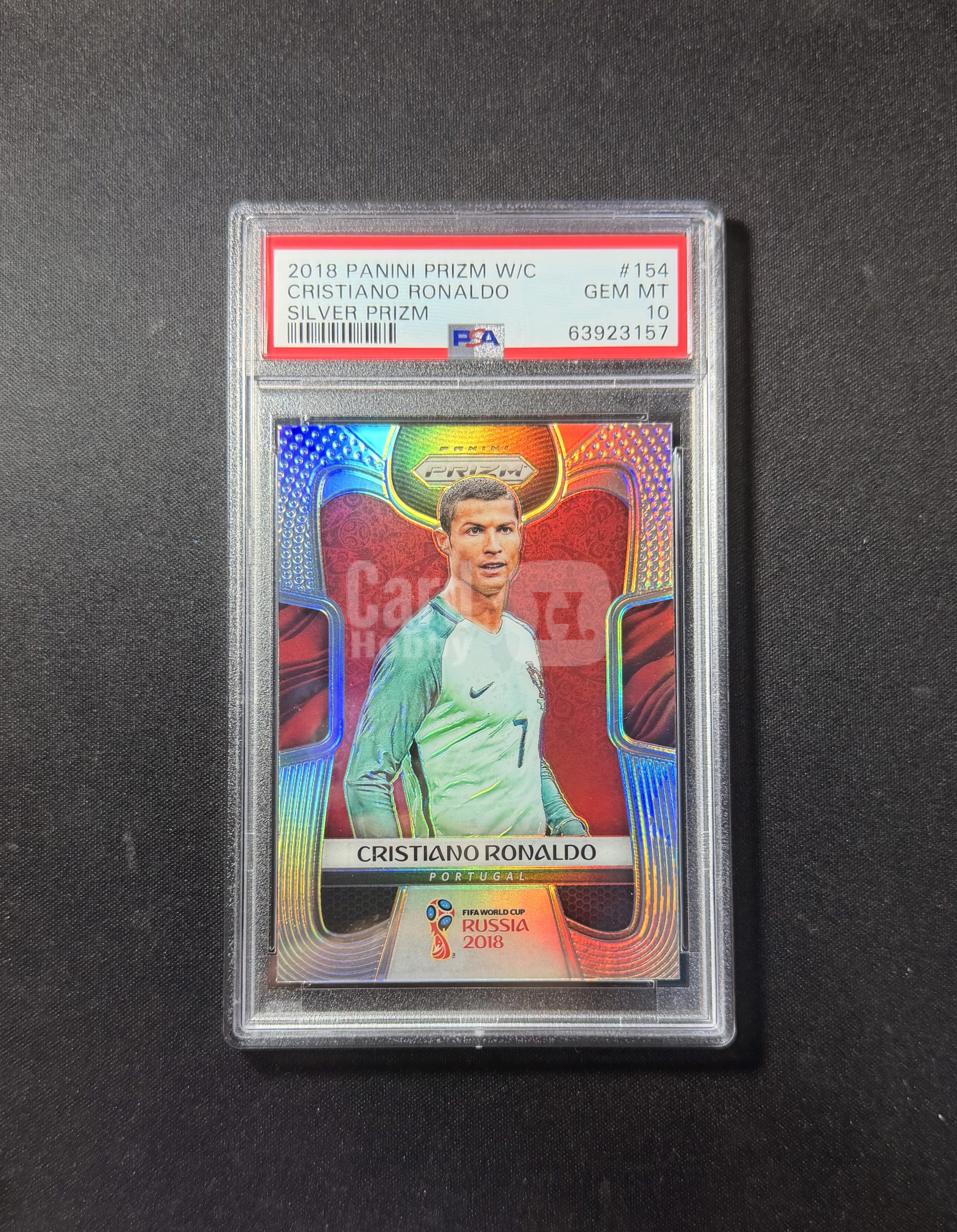 2018 Panini World Cup Prizm Cristiano Ronaldo 世界杯 C罗 克里斯蒂亚诺 罗纳尔多 总裁 葡萄牙 正银折 折射卡 PSA10分 完美卡品 皇马 曼联