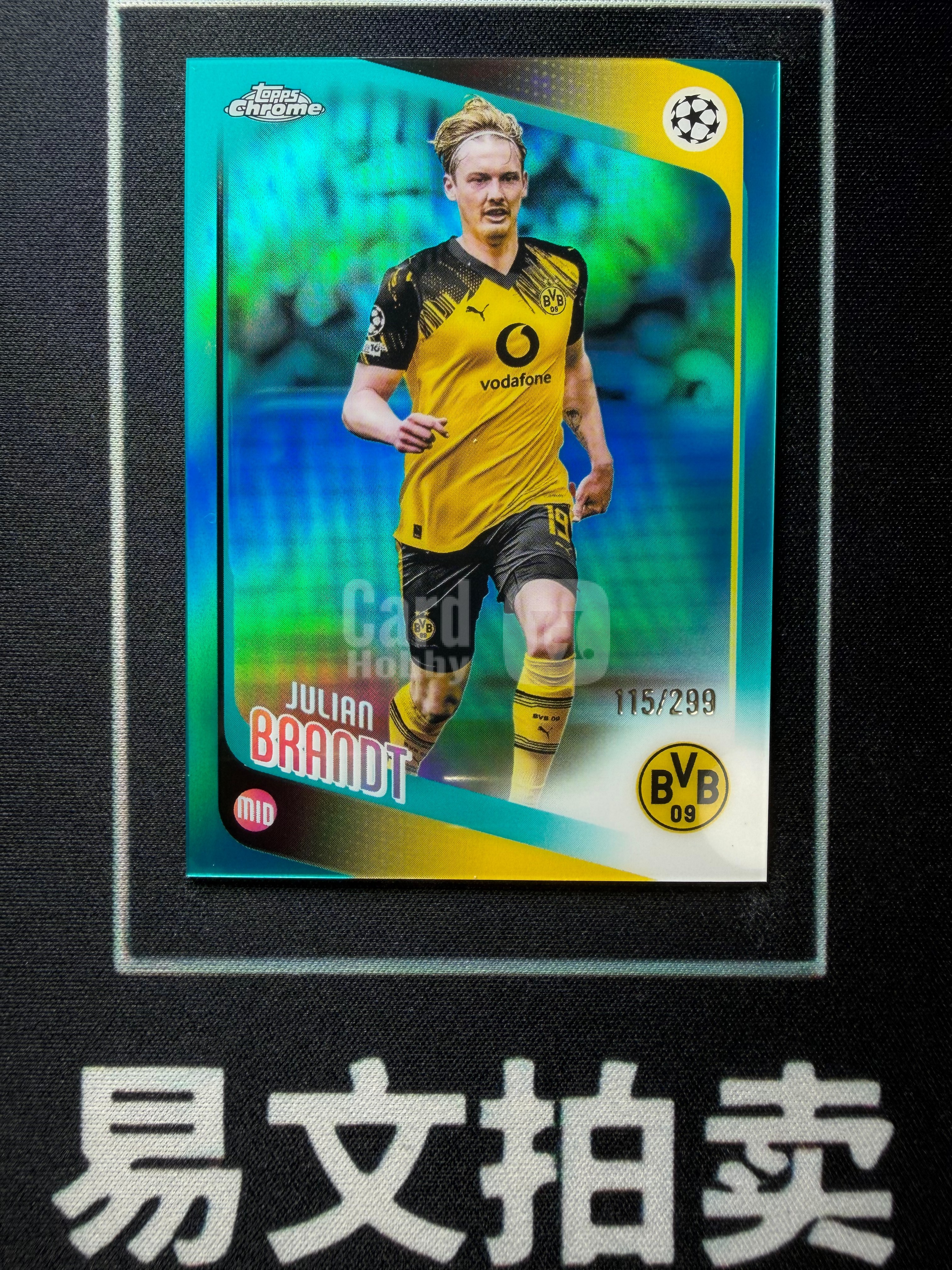 【易文拍卖 超级回款】2025-26 Topps Chrome 欧战欧冠TC JULIAN BRANDT 多特蒙德 德国 布兰特 115/299编 青折 卡品如图#姚总