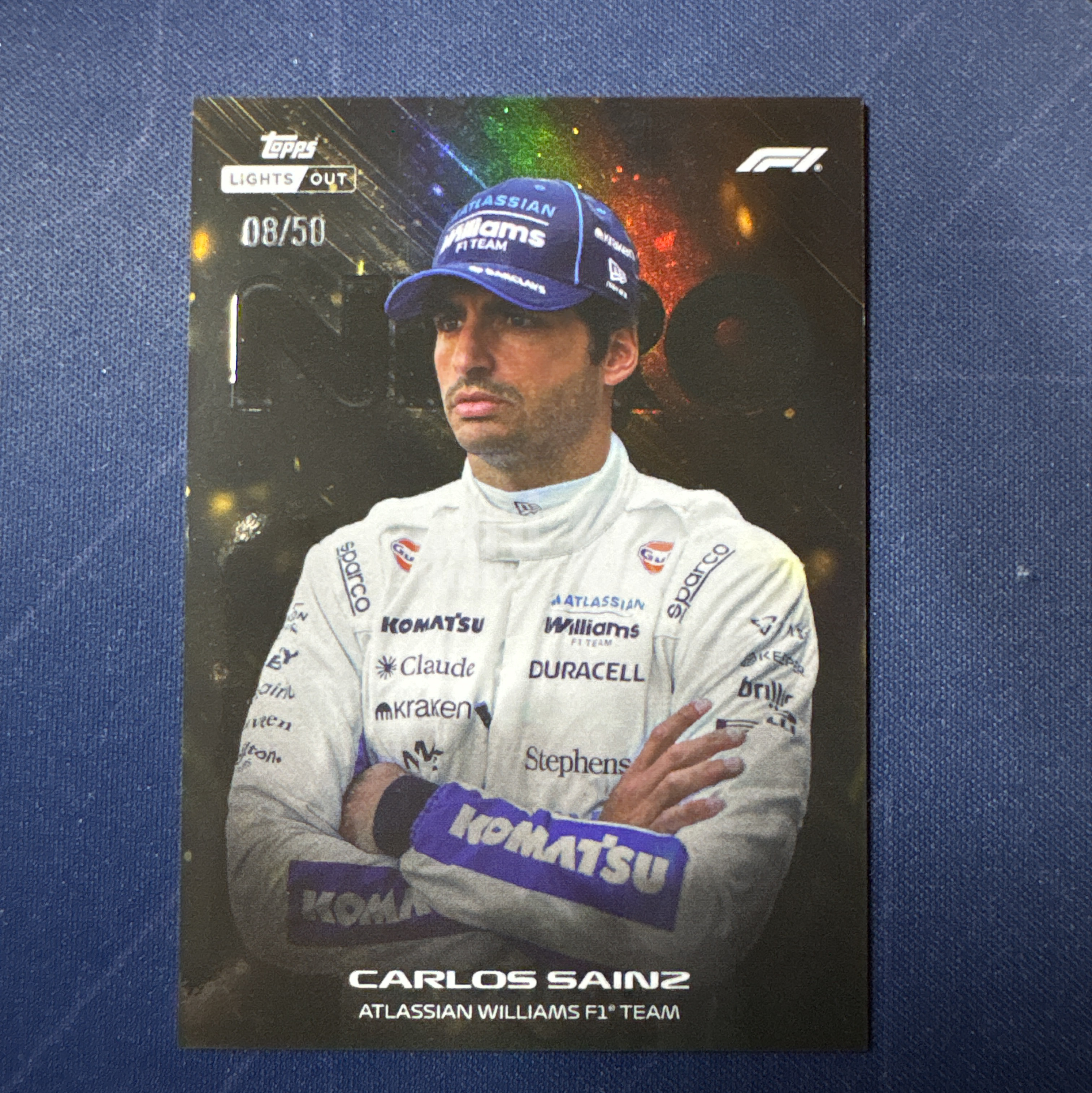 2026 Topps Lights Out Carlos Sainz 【爆爆代卖】F1 熄灯 卡洛斯 塞恩斯 8/50编 低编 金折 威廉姆斯 车队 Nero 暗夜肖像 特卡 如图 专收必备 #冷哥