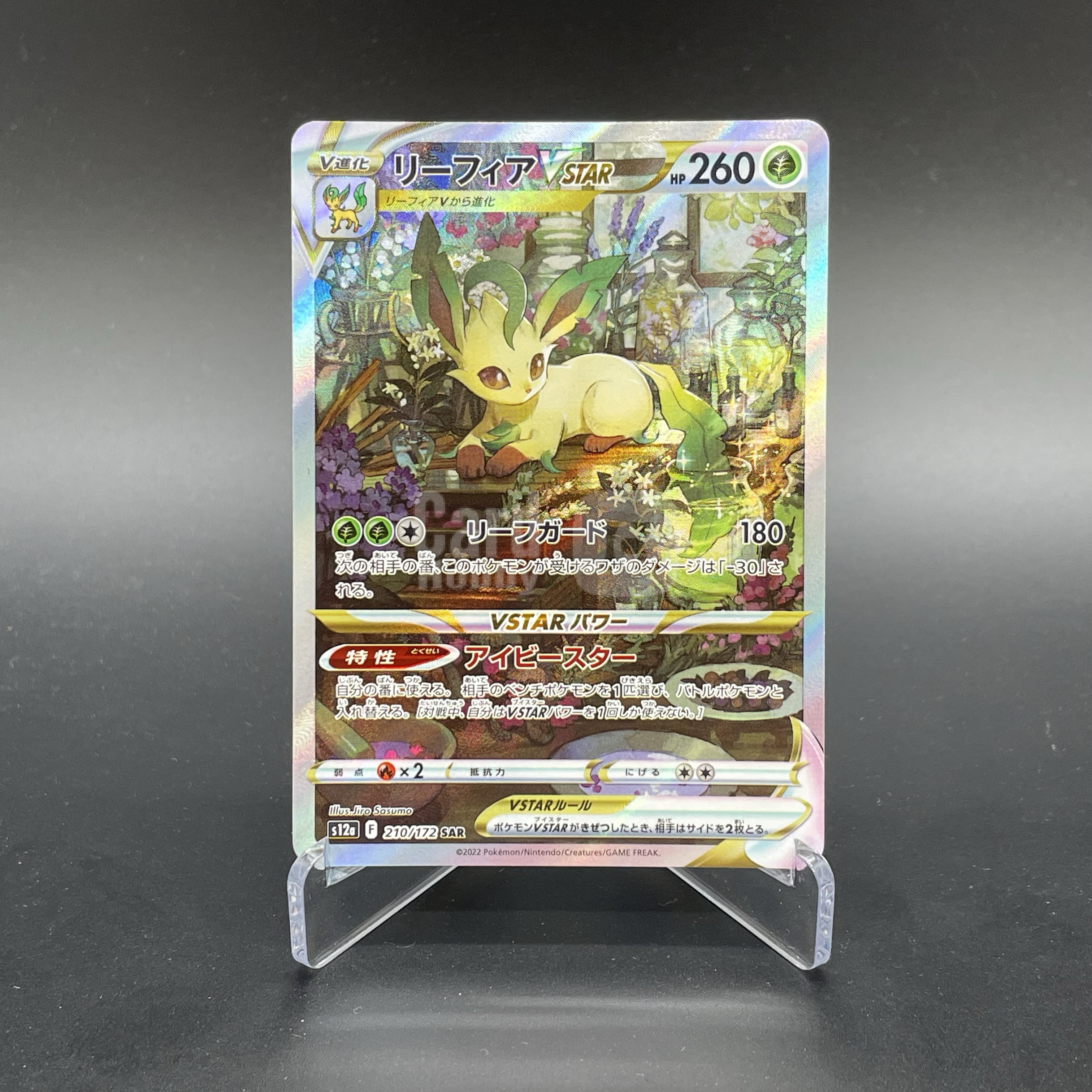 2022 Pokemon TCG 剑&盾 高级扩充包「天地万物VSTAR」 日版 宝可梦 ja S12a 叶伊布Vstar SAR 210/172 高罕 全图闪 大画闪 第一张 品如图 不累计 Ash
