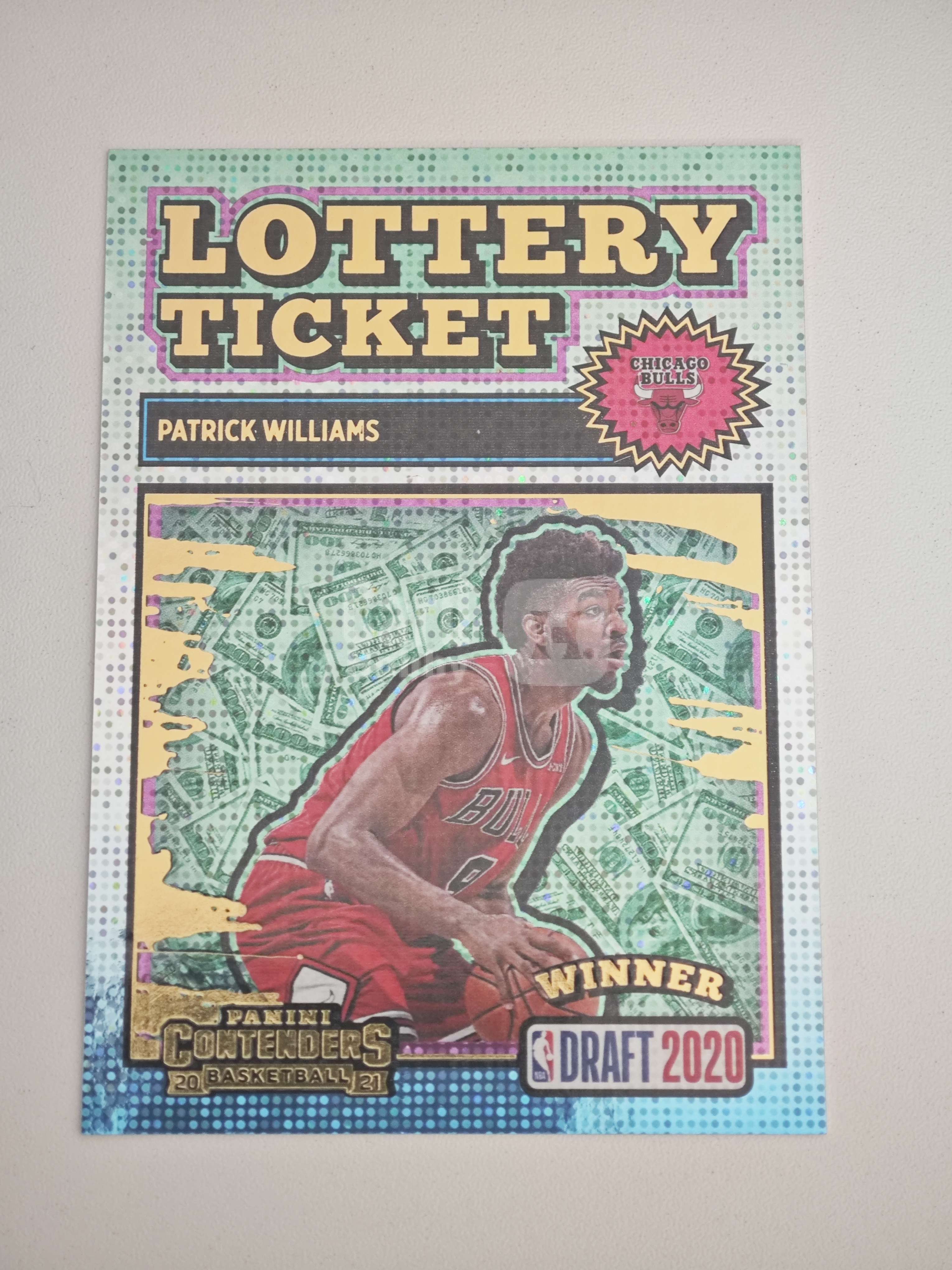 2020-21 Panini Contenders Patrick Williams RC 球票 帕特里克 威廉姆斯 乐透 特卡 新秀 点点折 折射