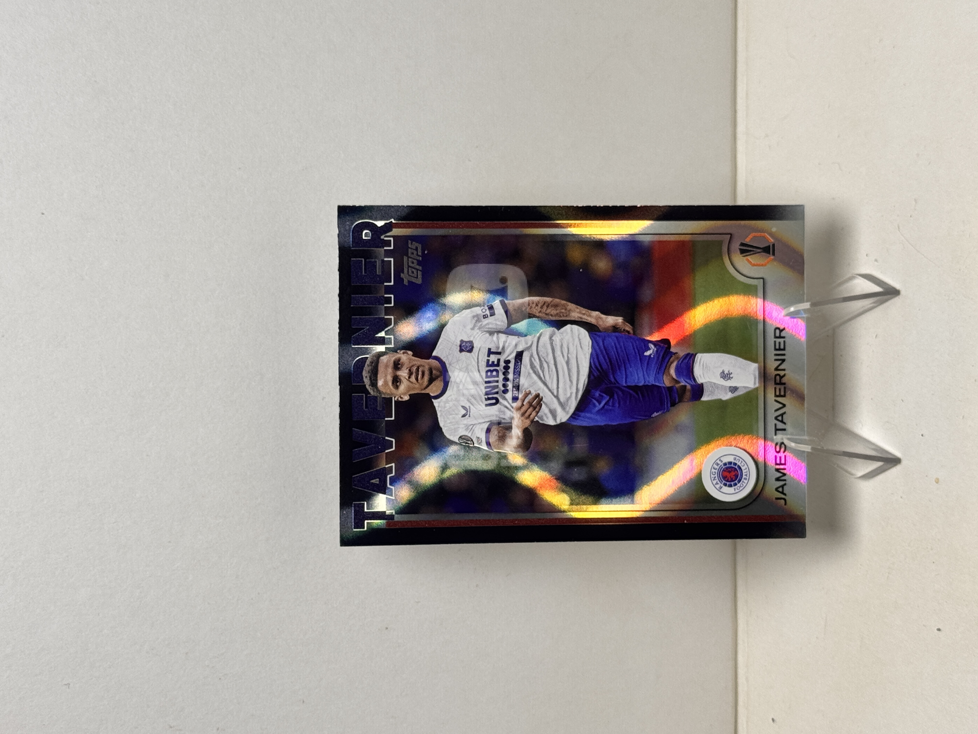 2025 Topps UCC James Tavernier 欧冠 詹姆斯 塔弗尼尔 塔沃尼尔 格拉斯哥流浪者 银折 折射 实卡精美 收藏必备 卡品如图【星爷代拍】G1-4