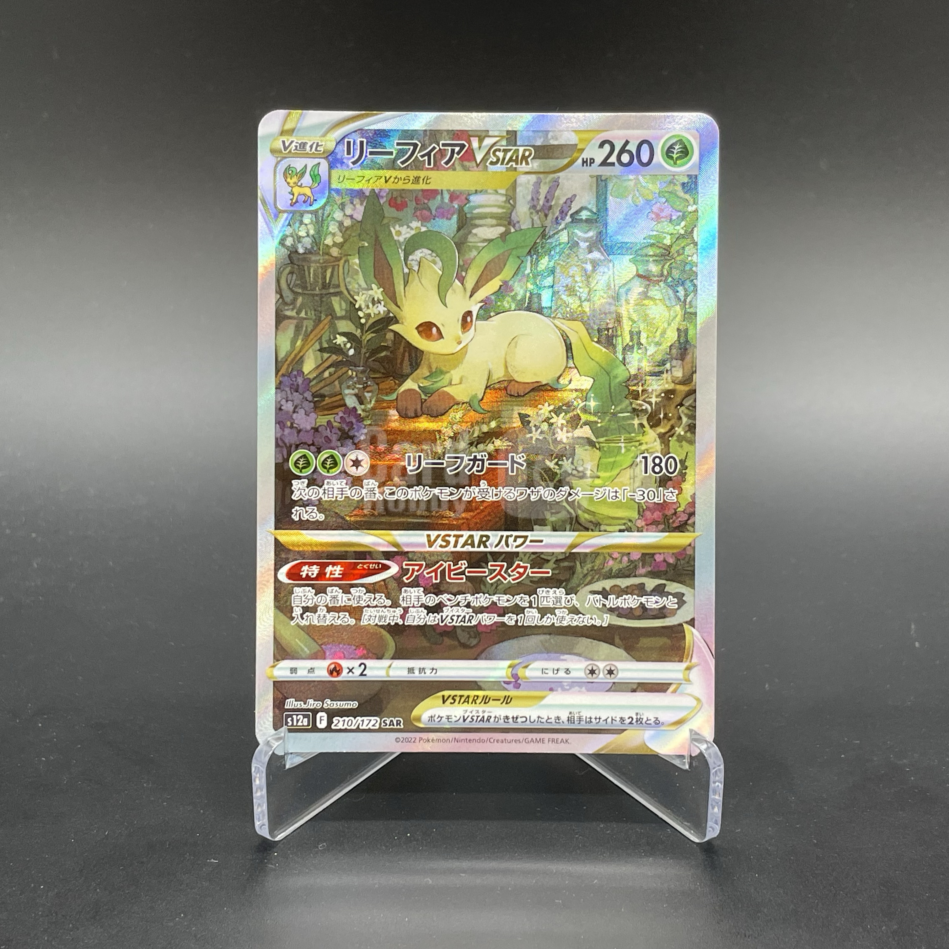 2022 Pokemon TCG 剑&盾 高级扩充包「天地万物VSTAR」 日版 宝可梦 ja S12a 叶伊布Vstar SAR 210/172 高罕 全图闪 大画闪 第二张 品如图 不累计 Ash