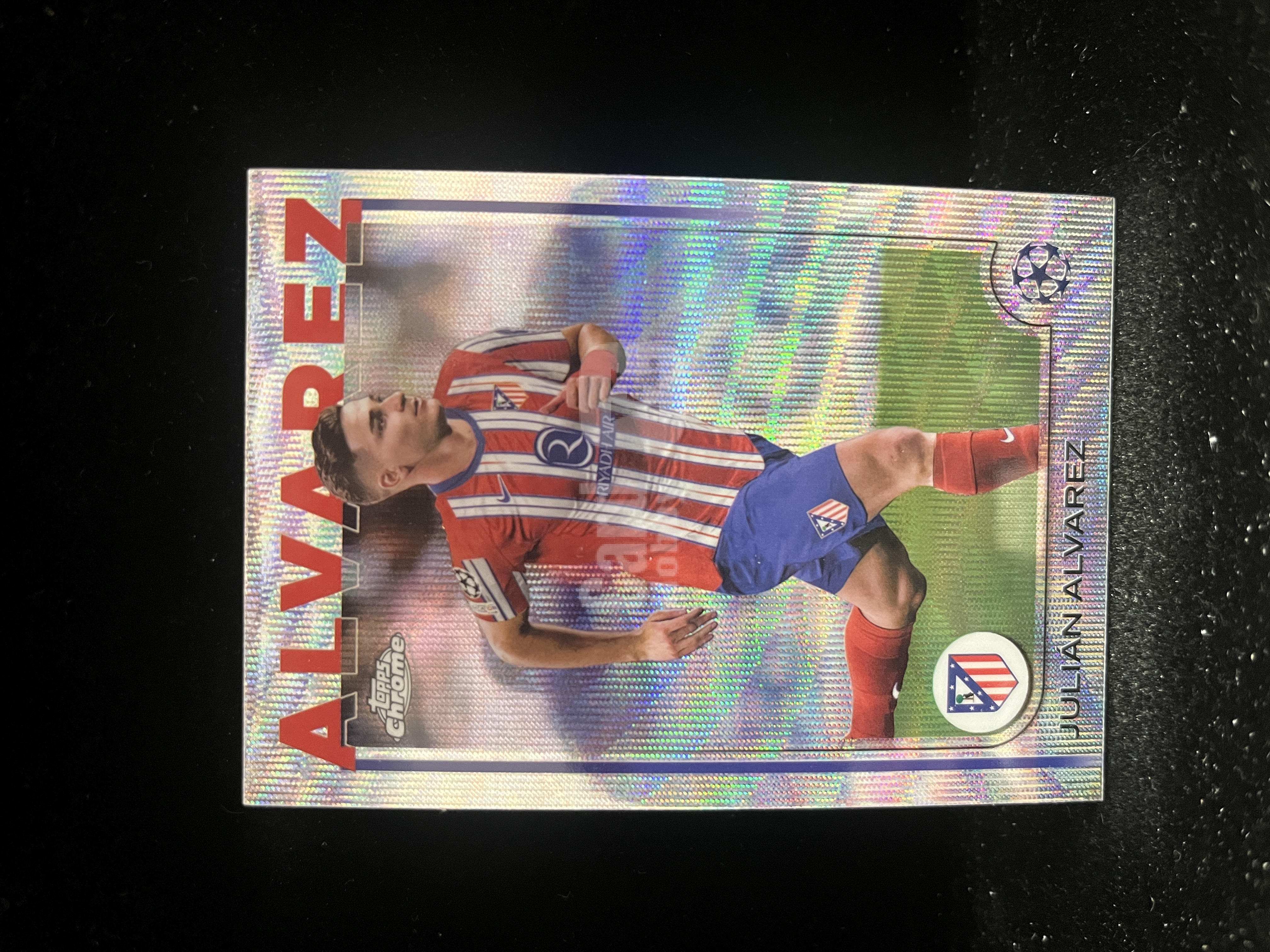 免费代拍 2025 Topps Chrome 欧冠 阿尔瓦雷斯 Julian Alvarez 折射 卡品如图#A421