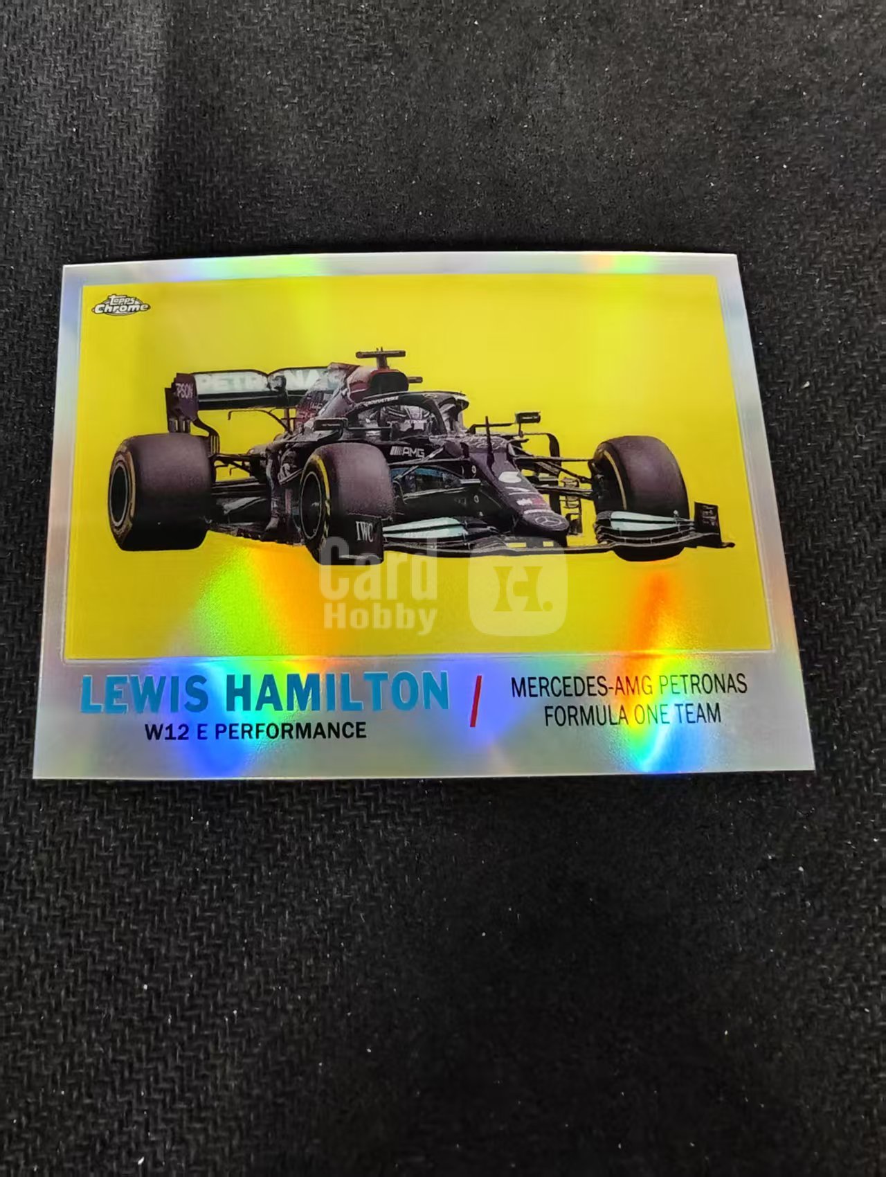 2021 Topps Chrome Lewis Hamilton F1 刘易斯 汉密尔顿 梅赛德斯奔驰 AMG 银折 F1 划痕 边角瑕疵 #LH