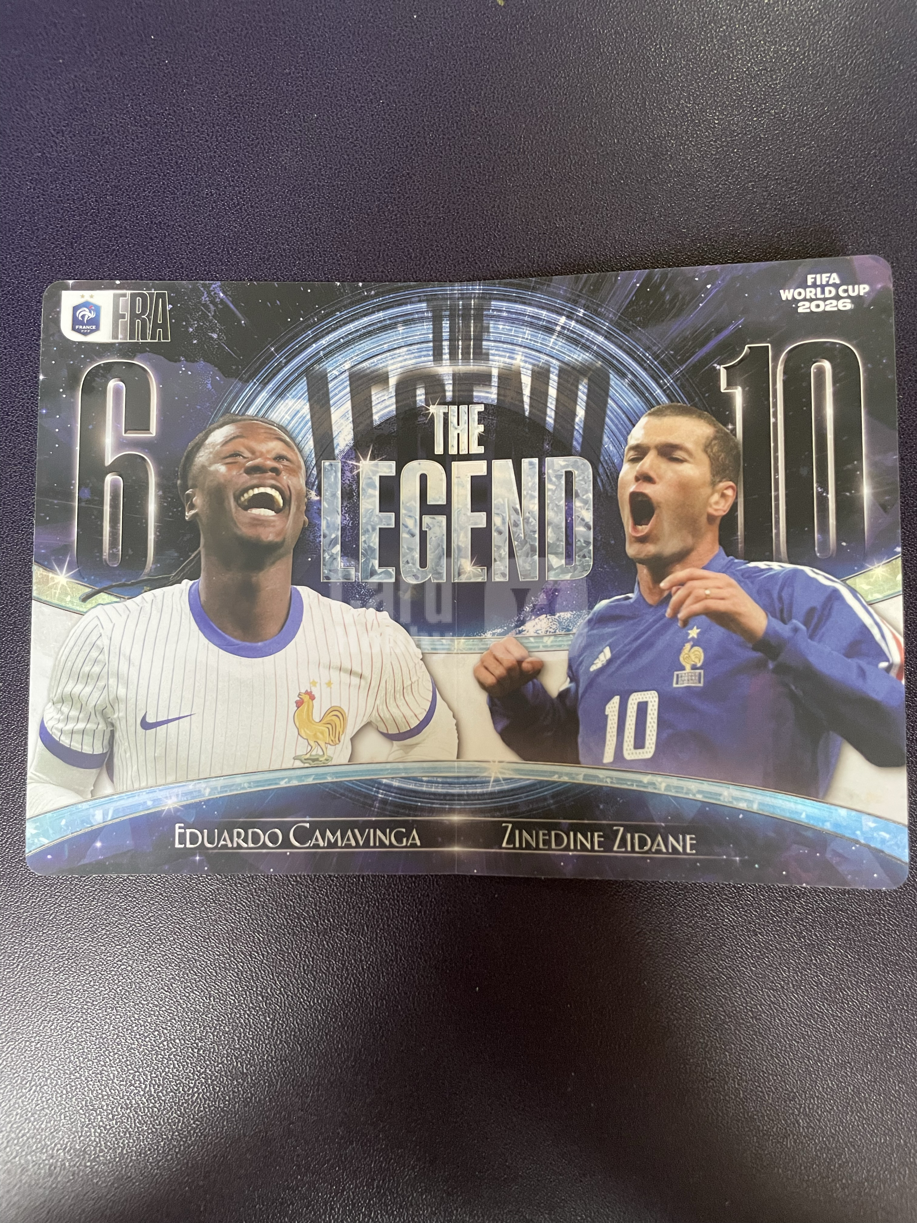 2026 Panini World Cup 卡游 帕尼尼 世界杯 卡马文加 Camavinga 齐达内 Zinedine Zidane 承特卡 双人 小书 实卡好看 收藏必备 通行卡品细节如图 徐哥