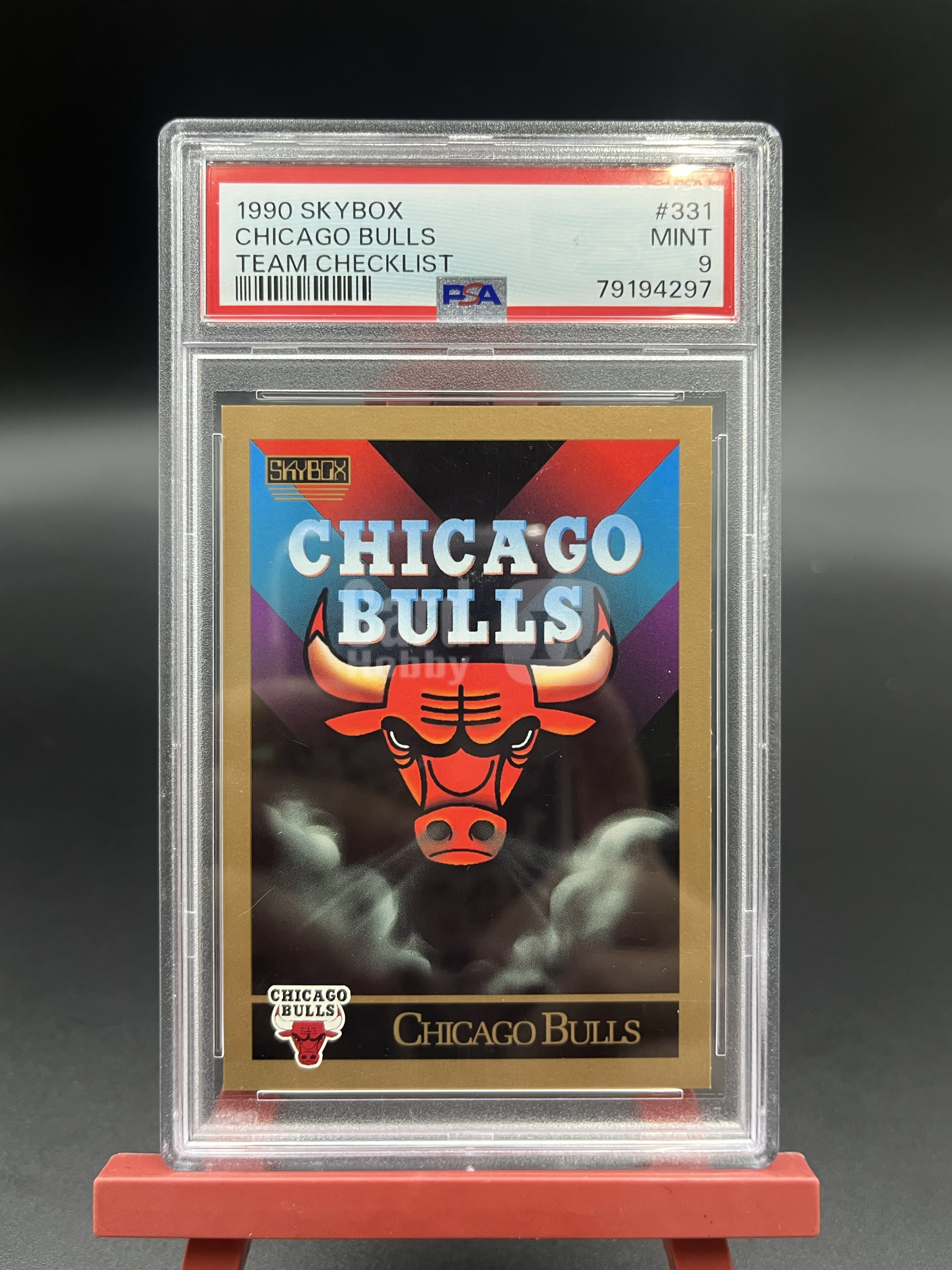 1990 SkyBox chicago bulls checklist 公牛 队标 队徽特卡 迈克尔 乔丹 皮蓬 PSA9分评级卡 PNA15