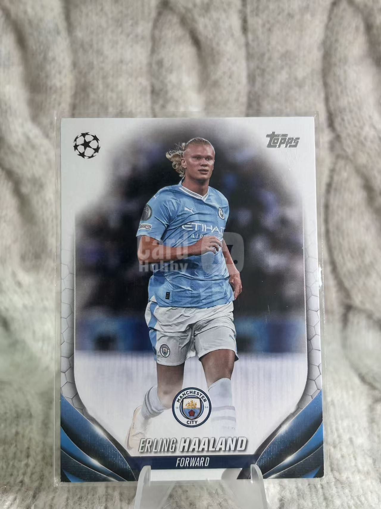 2023-24 Topps UEFA Champions League Erling Haaland 埃尔林・哈兰德,魔人布欧,效力曼城,英超金靴,身体素质强悍,门前终结效率极高