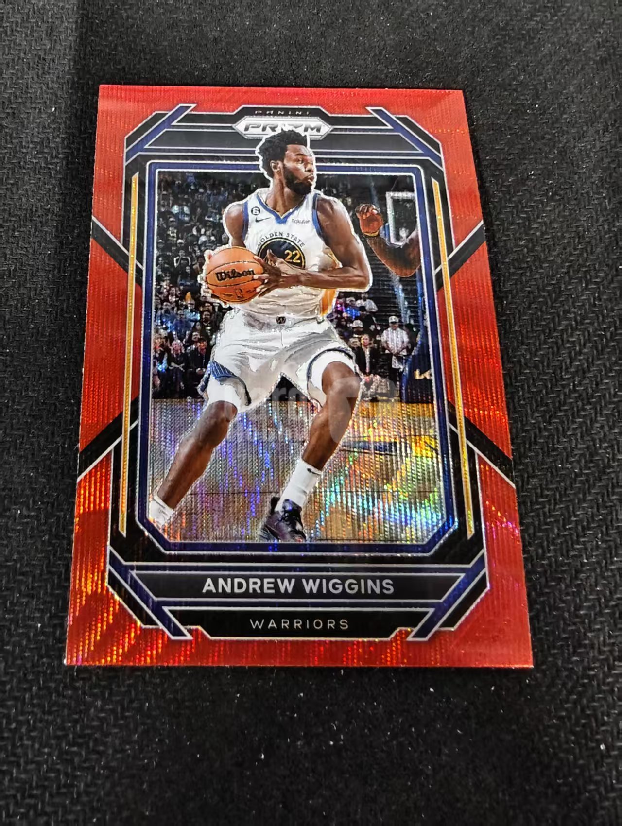 2022-23 Panini Prizm Andrew Wiggins 威金斯 维金斯嘴哥 勇士 红波纹 PZ 划痕 边角瑕疵 #114