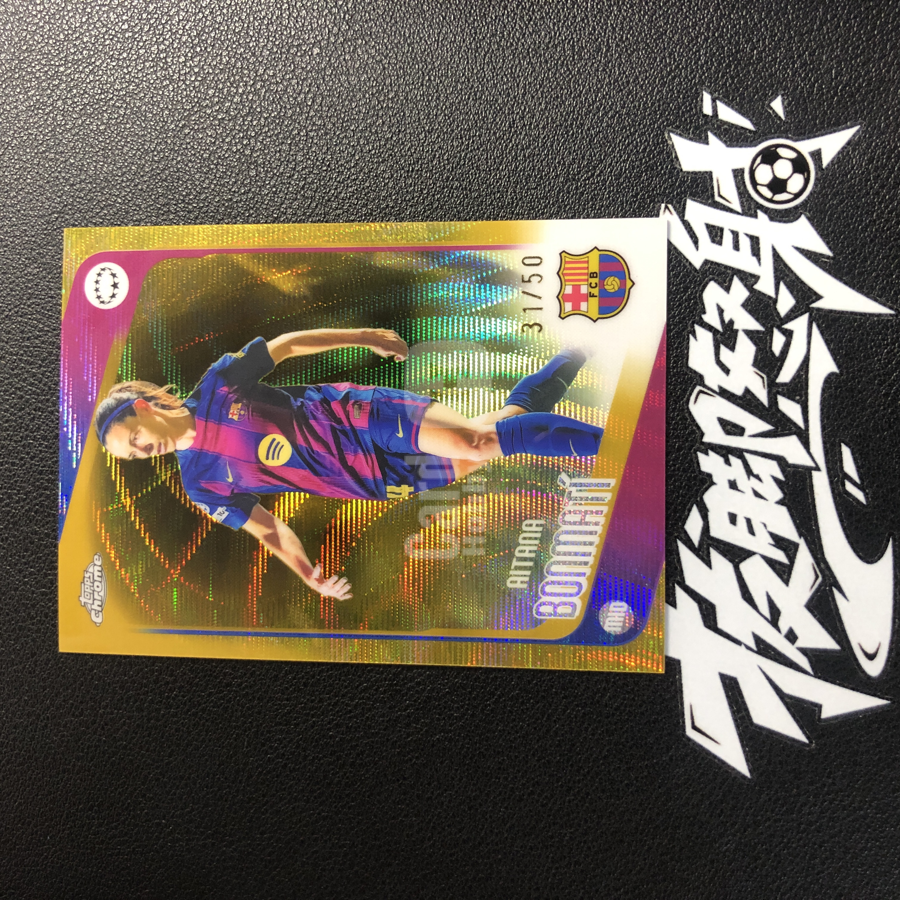 【拔脚代卖】2026 Topps Chrome 欧冠  Aitana Bonmati  邦马蒂 巴萨 巴塞罗那 女足 31/50编 金波纹折收藏必备 瑕疵如图｜拔脚毛毛AT9