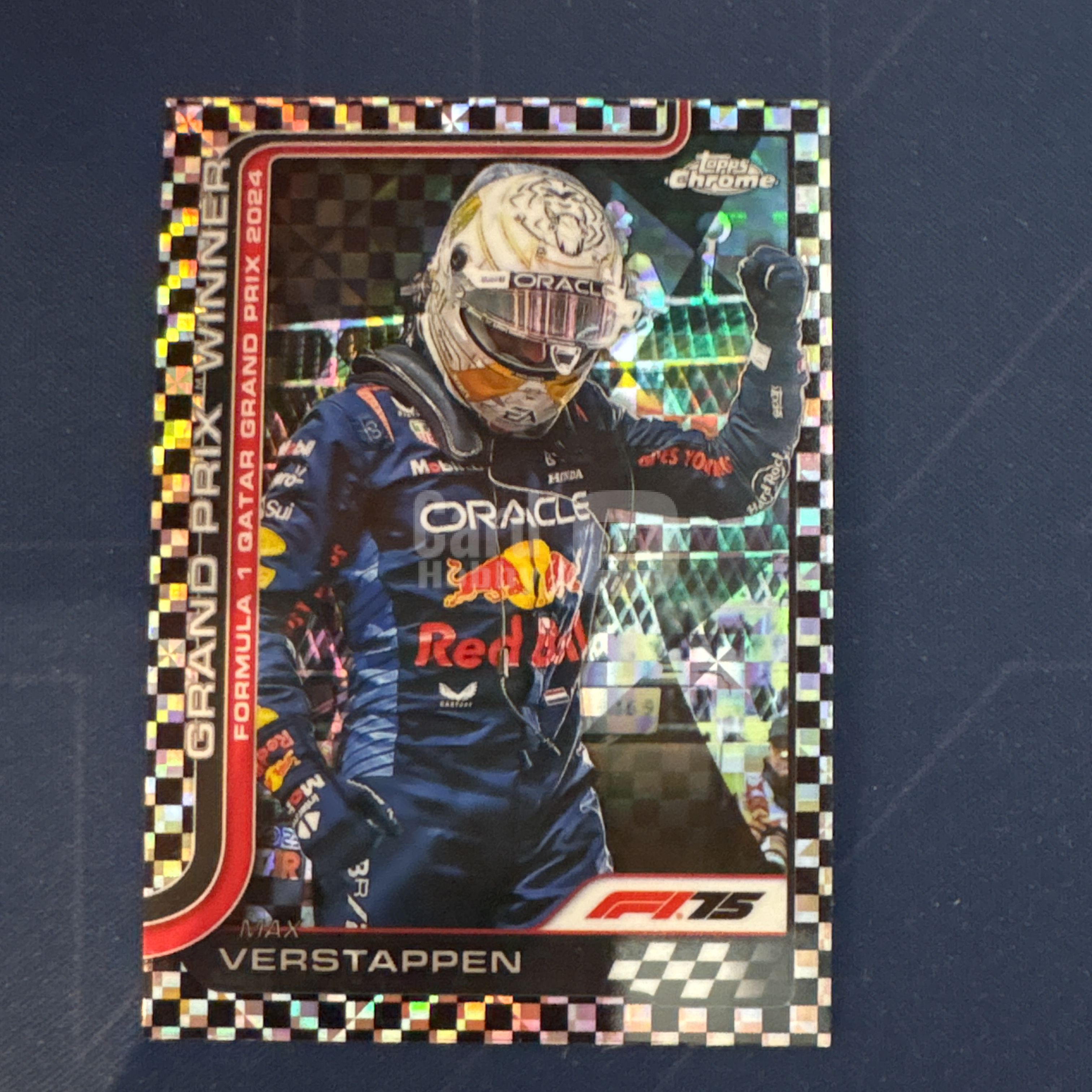 2025 Topps Chrome Max Verstappen 【爆爆代卖】F1 75周年 马克斯 维斯塔潘 黑白方格旗 棋盘折 格子折 折射 红牛车队 卡塔尔大奖赛 专收必备 卡品如图 #冷哥