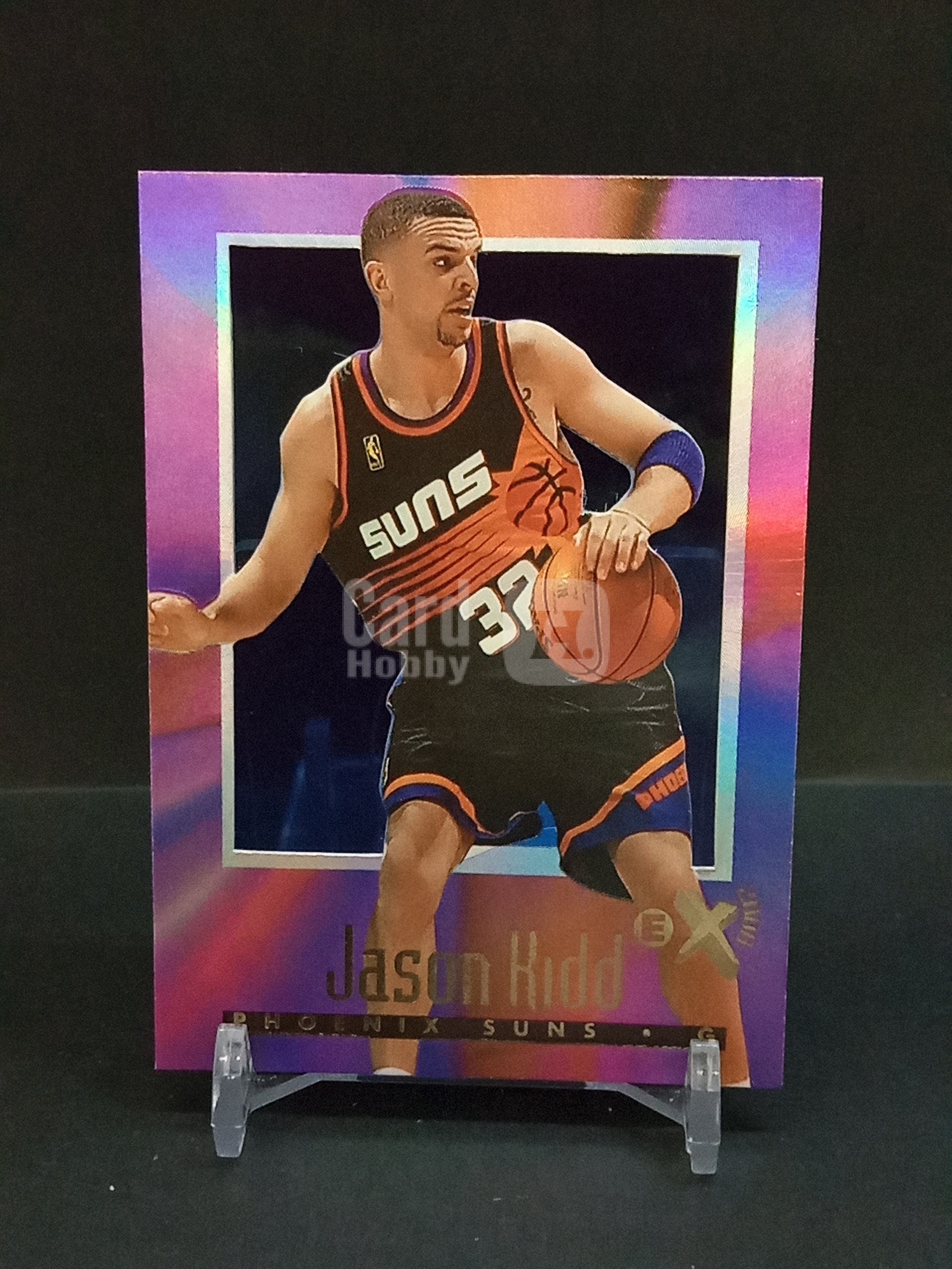 【DC拍卖】9.29小科比 `1996-97 Skybox E-X2000 #57 Jason Kidd 贾森基德 菲尼克斯太阳 紫粉渐变胶片折射老球星卡`