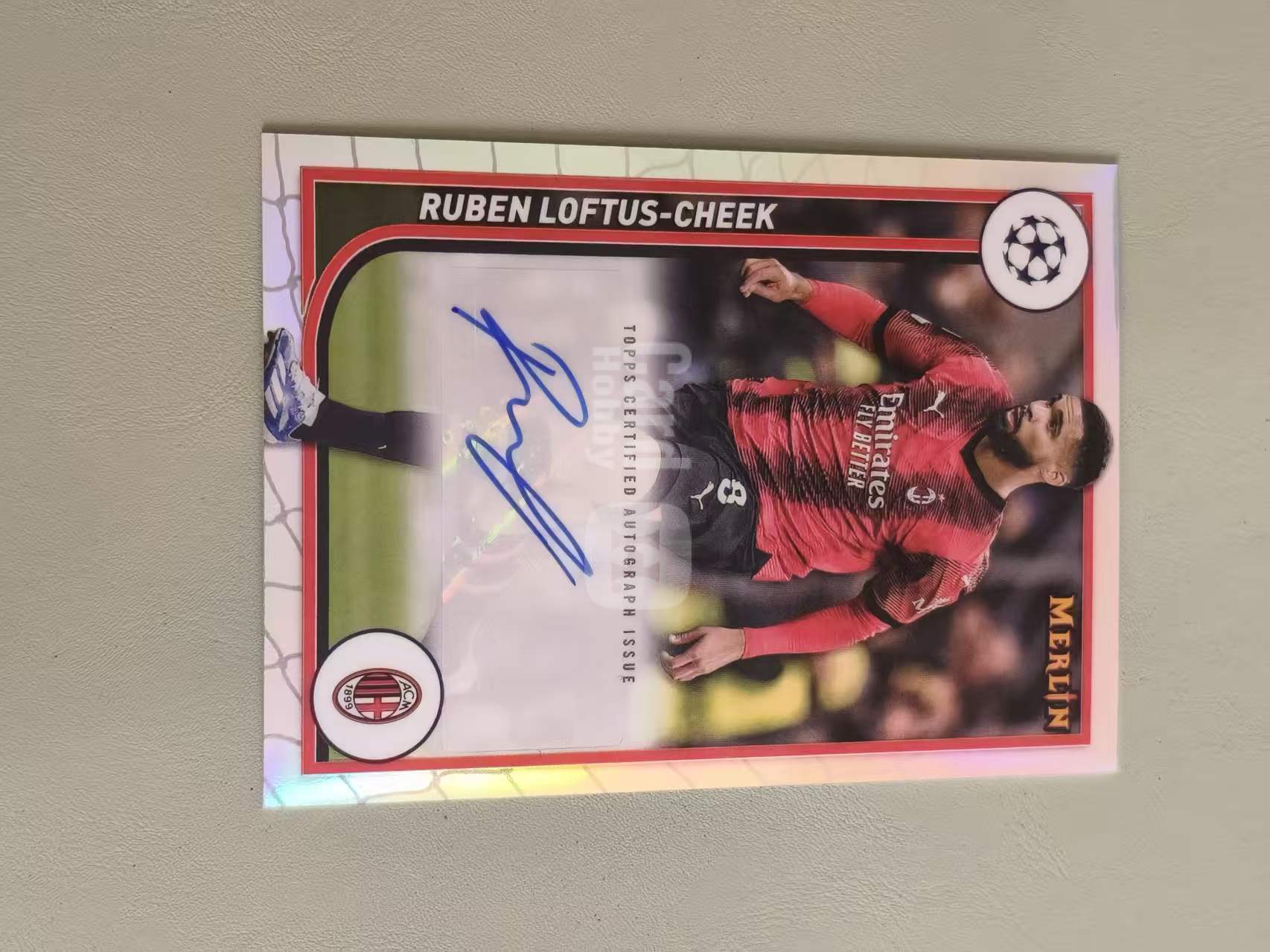 2024 Topps Merlin Ruben Loftus-Cheek 洛夫图斯 齐克 签字 银折 欧冠 梅林 AC米兰 中场 卡品如图 第二张