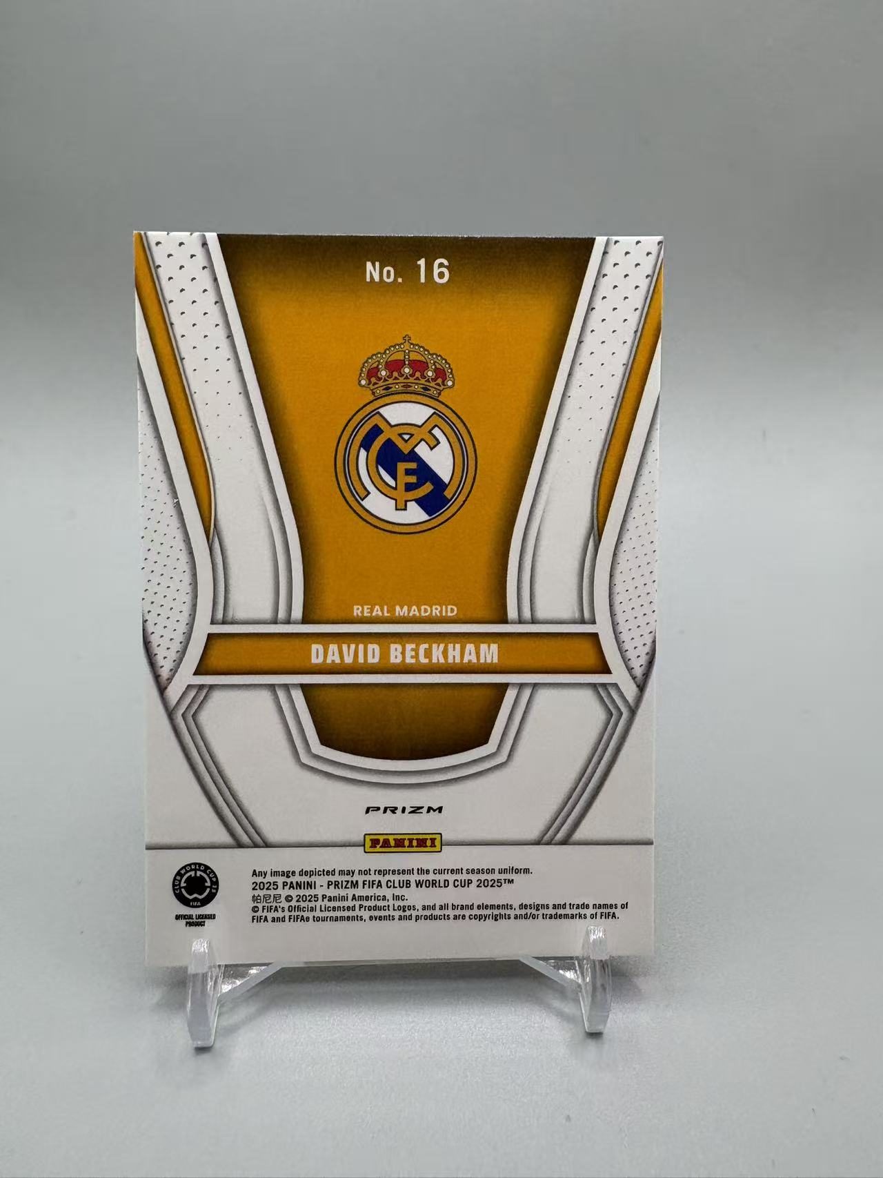 2025 Panini Prizm David Beckham 【灰灰代拍】全新世俱杯PZ 皇马 贝克汉姆 传奇天赋 小贝 银折 不带编 随无