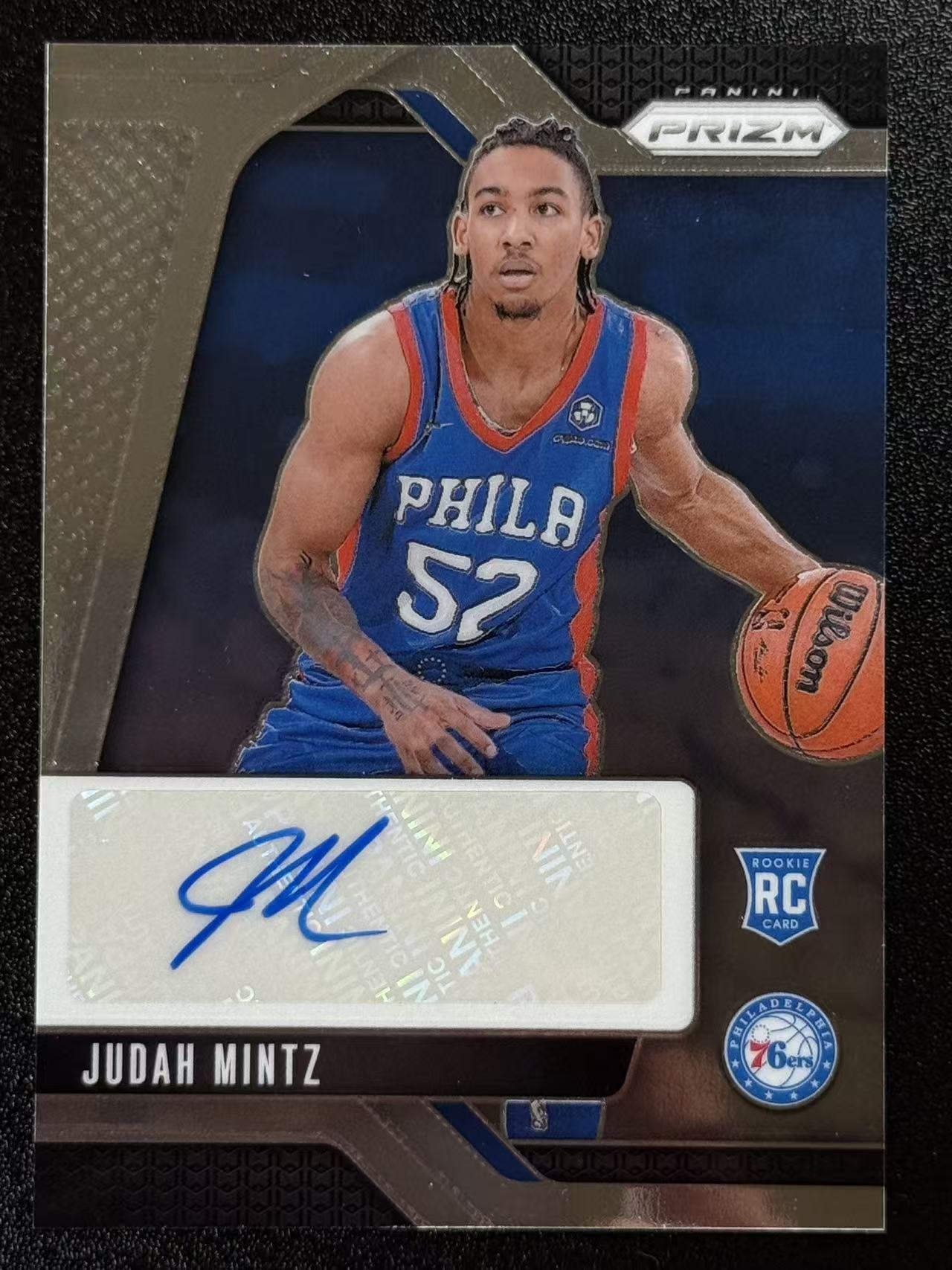 2024-25 Panini Prizm Judah Mintz 朱达明茨 新秀RC 76人选图 PZ系列 base 签名 签字 叮咚 63