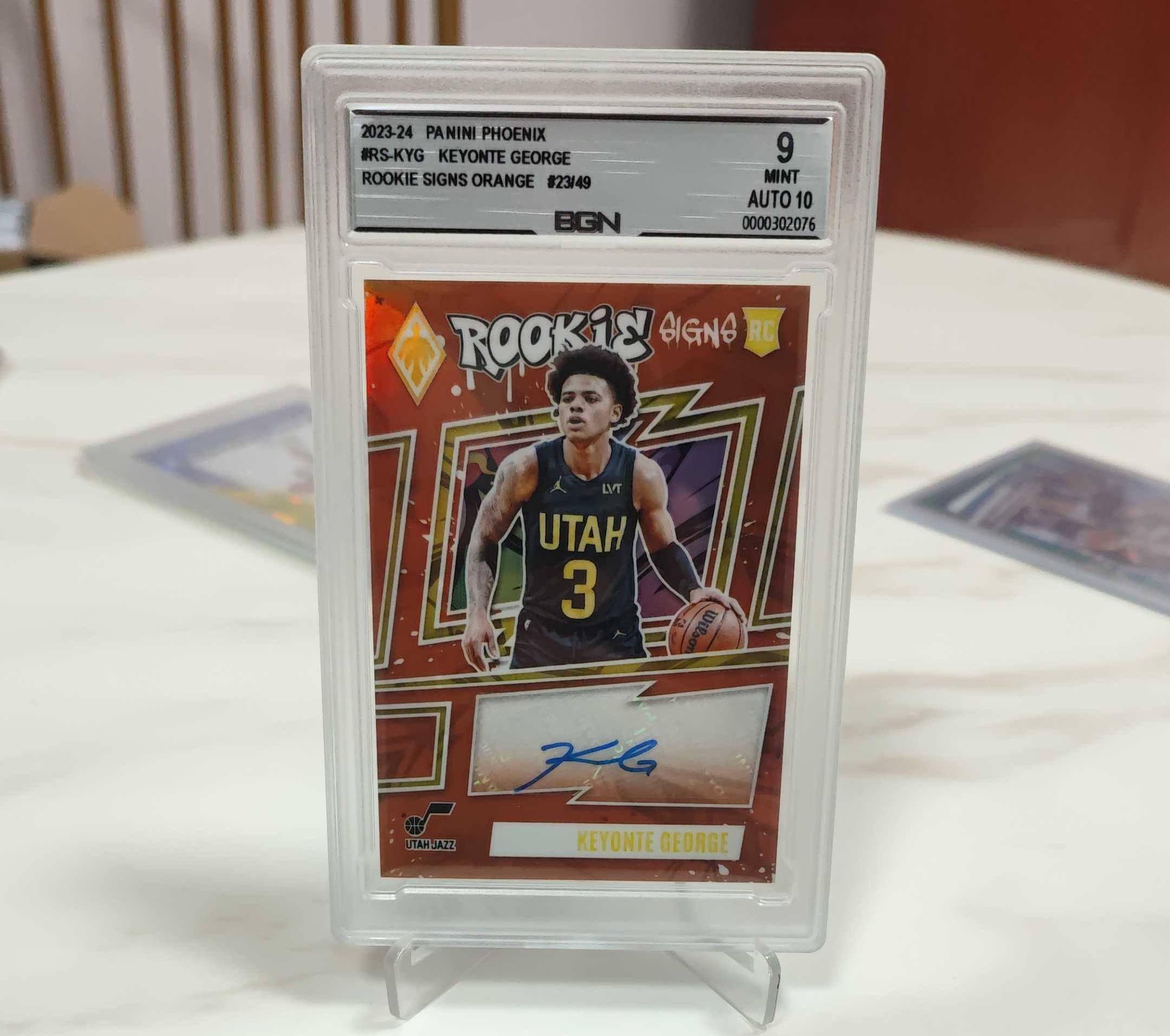 Keyonte George Rookie Rpa 2023-24 Panini Phoenix Keyonte George RC 凤凰系列 爵士 新秀 基昂特 乔治 猪猪侠 rookie ...