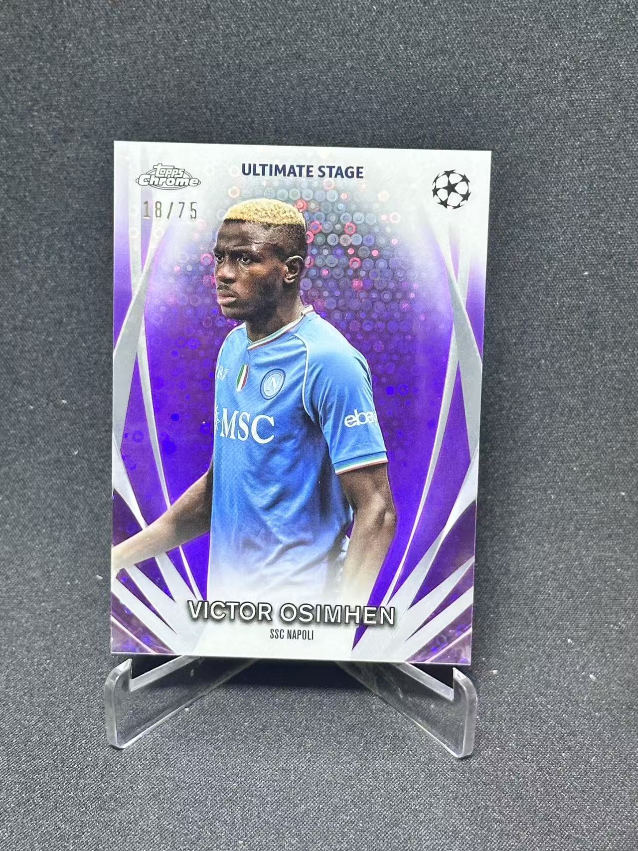 2024 Topps Chrome Victor Osimhen 【哆哆卡社】维克托·奥西门 75编 chrome精品 欧冠 卡品如图
