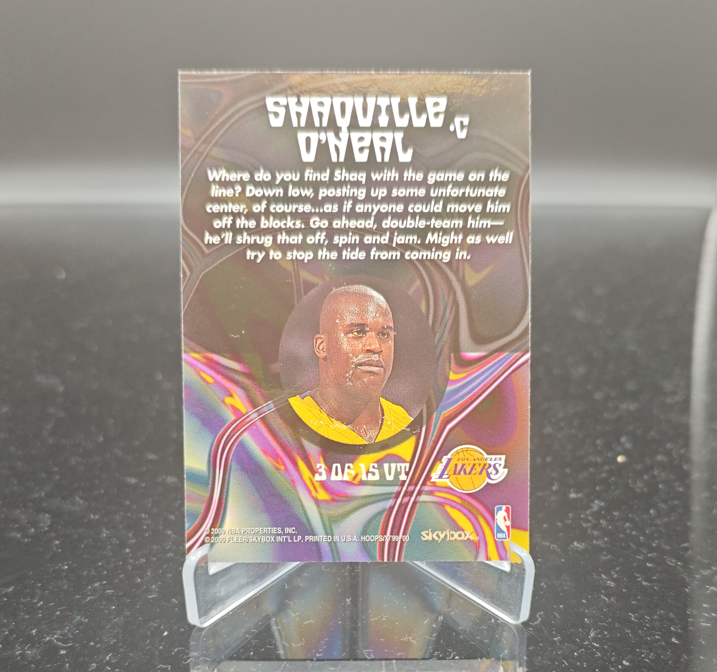 2000 SkyBox Hoops Shaquille Oneal 沙奎尔 奥尼尔 鲨鱼 SHAQ 洛杉矶湖人 uptempo 折射 大比例 卡品如图