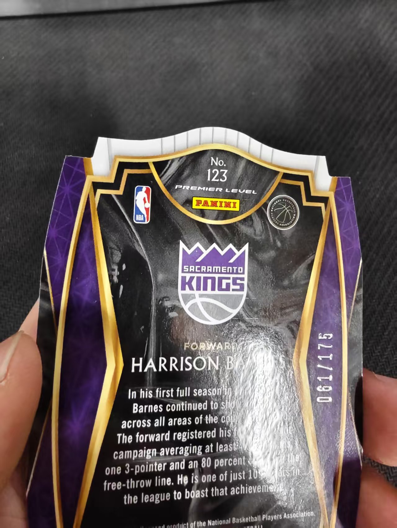 【汽水拍卖】2020-21 Panini Select Harrison Barnes 哈里森 巴恩斯 国王 异形 红折 175编 微瑕如图