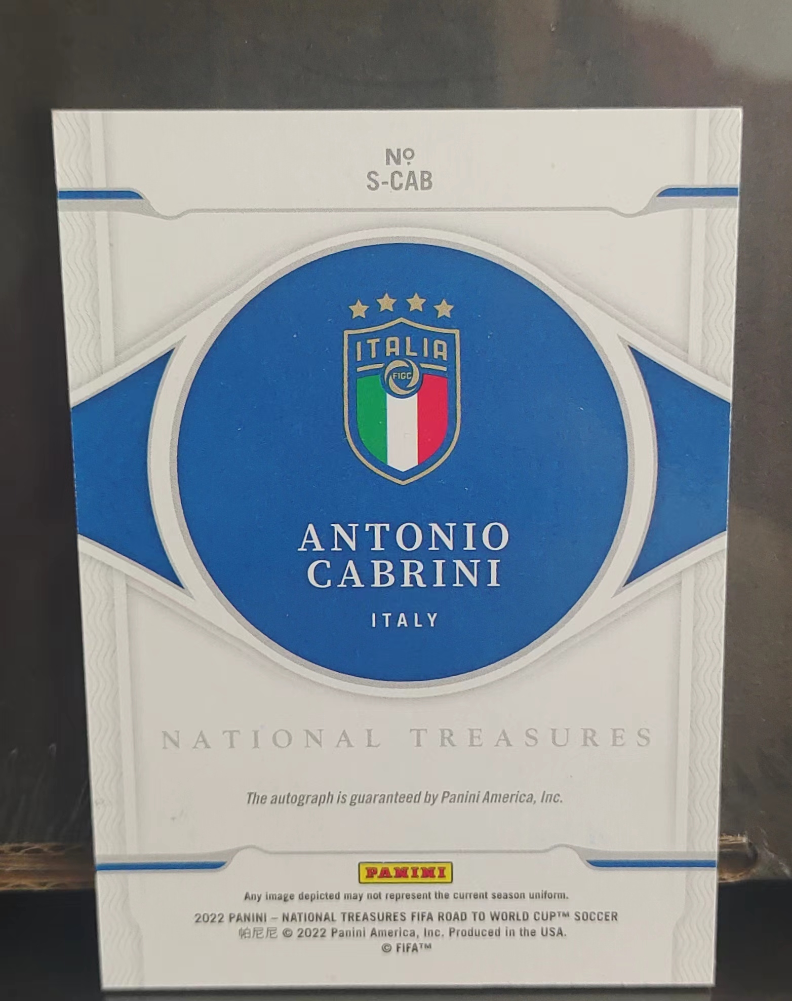 2022 Panini National Treasures Antonio Cabrini 世界杯 意大利 安东尼奥 卡布里尼 49/49编 签字 卡品如图 详情看图
