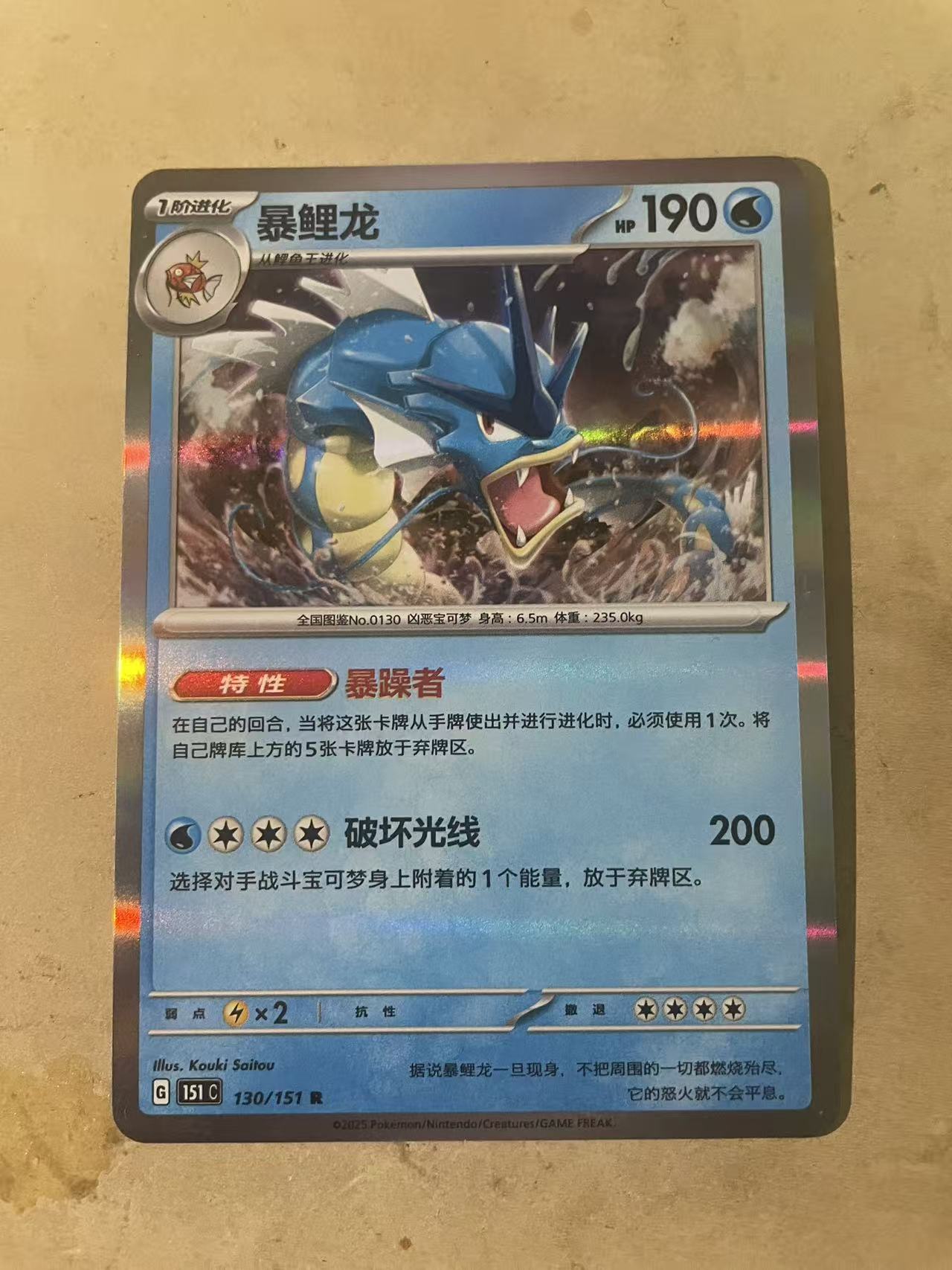 2024 Pokemon TCG 1 暴鲤龙 R chs 宝可梦 简中 木水拍卖 219