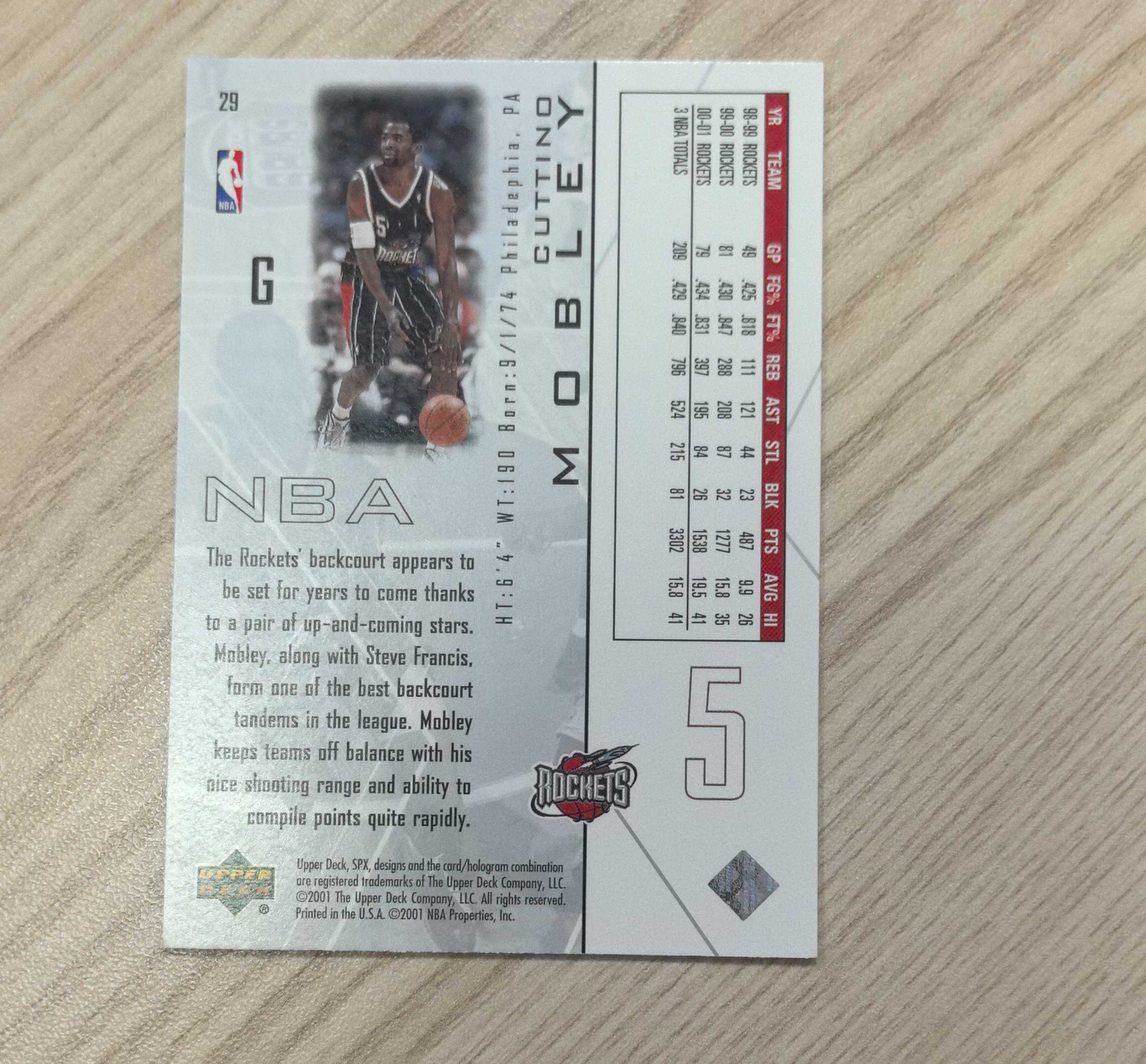 2001-02 Upper Deck SPx Cuttino Mobley 卡蒂诺·莫布利 老猫 姚明麦迪好哥哥 进攻万花筒 先后效力于火箭、国王、魔术和快船 现在打BIG3 硬通货 极具收藏价值