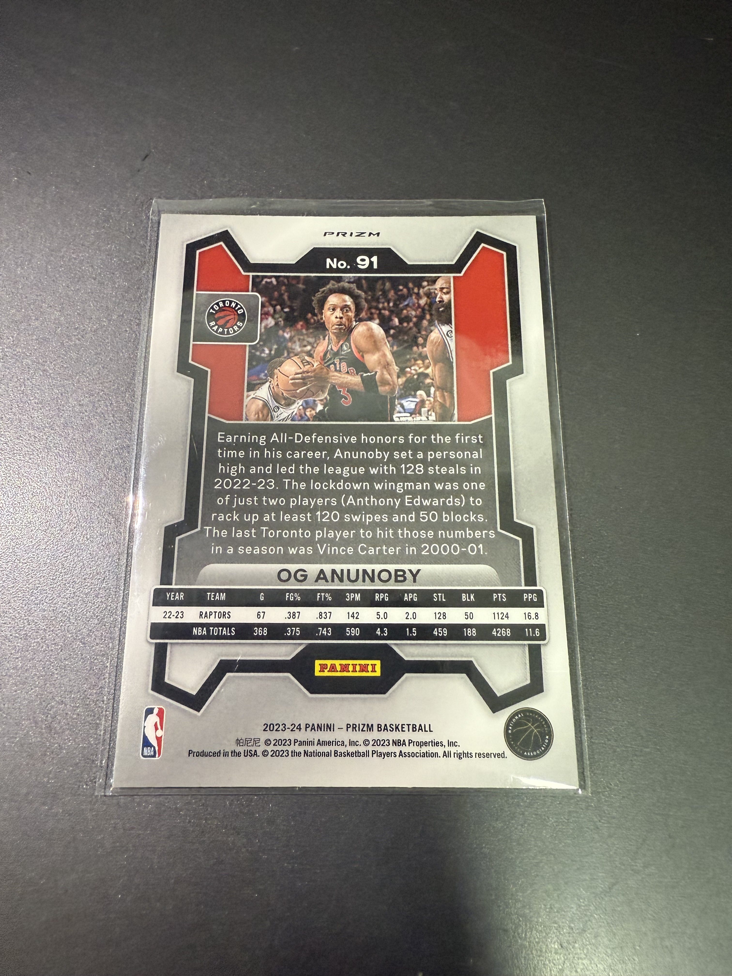 2023-24 Panini Prizm Draft Picks OG Anunoby OG 阿奴诺比 红闪折 丁