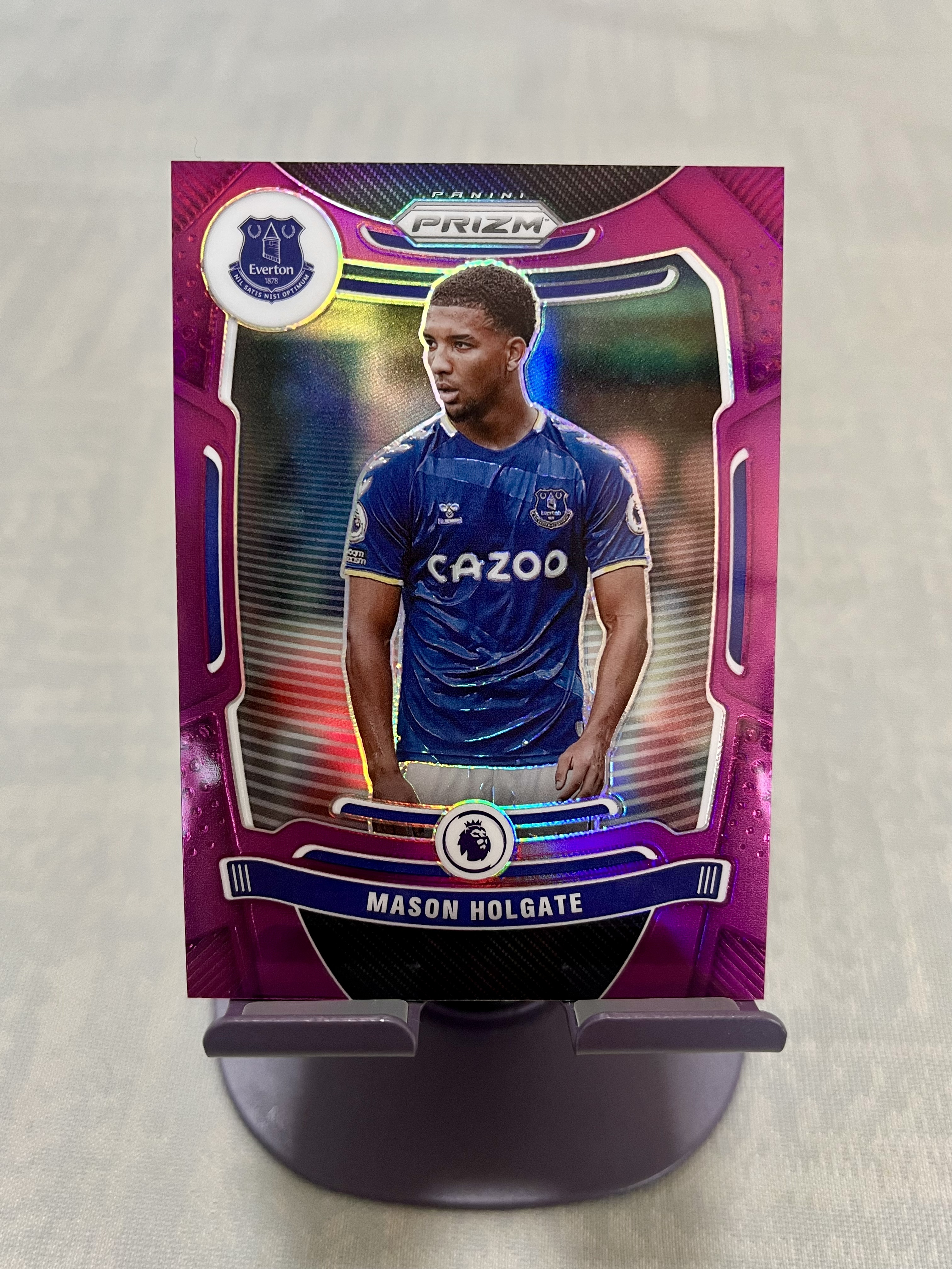 2021-22 Panini Prizm Mason Holgate 梅森 霍尔加特 埃弗顿【带编 90/99编 紫平行 折射 英超 pz】#632