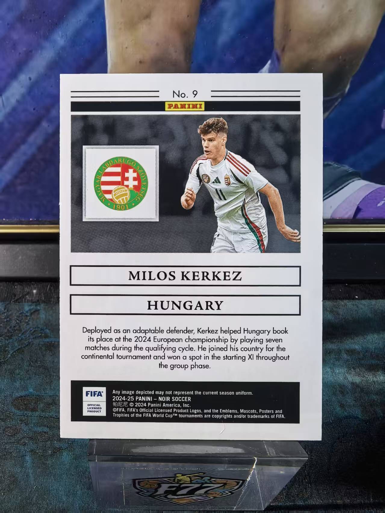 2024-25 Panini Noir MILOS KERKEZ NOIR 足球 米罗斯 49编 base 收藏必备 利利