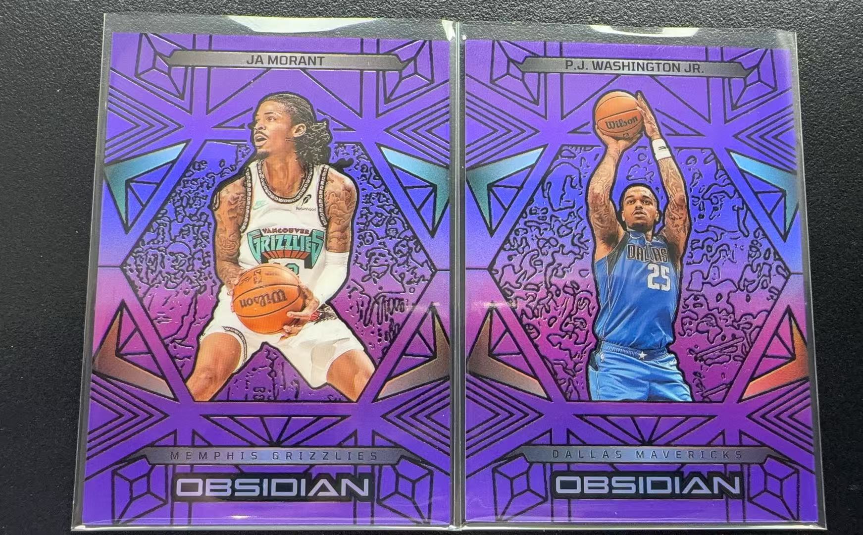 【Pw代卖】2024-25Panini 篮球黑曜石 贾 莫兰特 灰熊 PJ华盛顿 独行侠 紫折 75编 base打包lot 不保卡品 实卡精美 收藏必备 萝卜哥