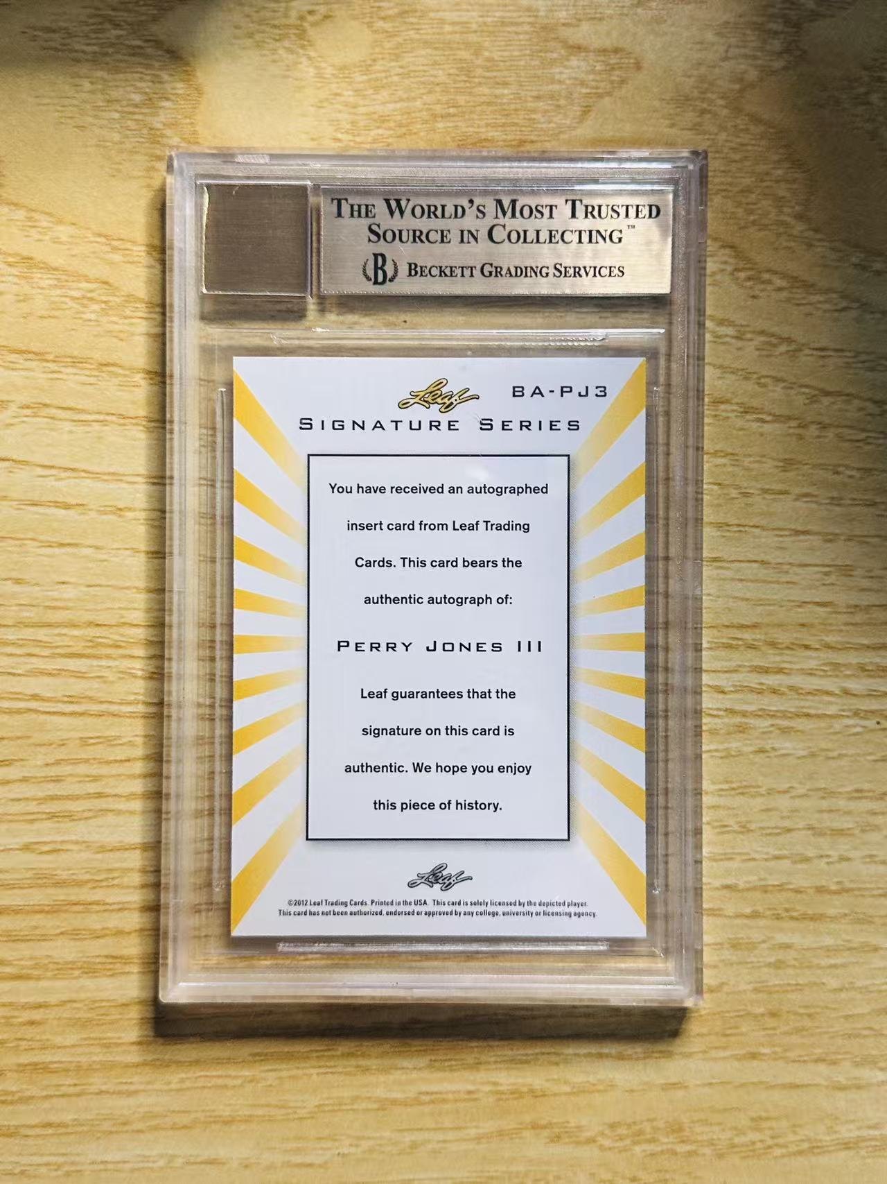 2012-13 Leaf nba Jerry 嘿嘿代卖 杰里 琼斯 新秀 RC 签字 卡签 10编 BGS9.5加10 金标 实卡精美 收藏必备