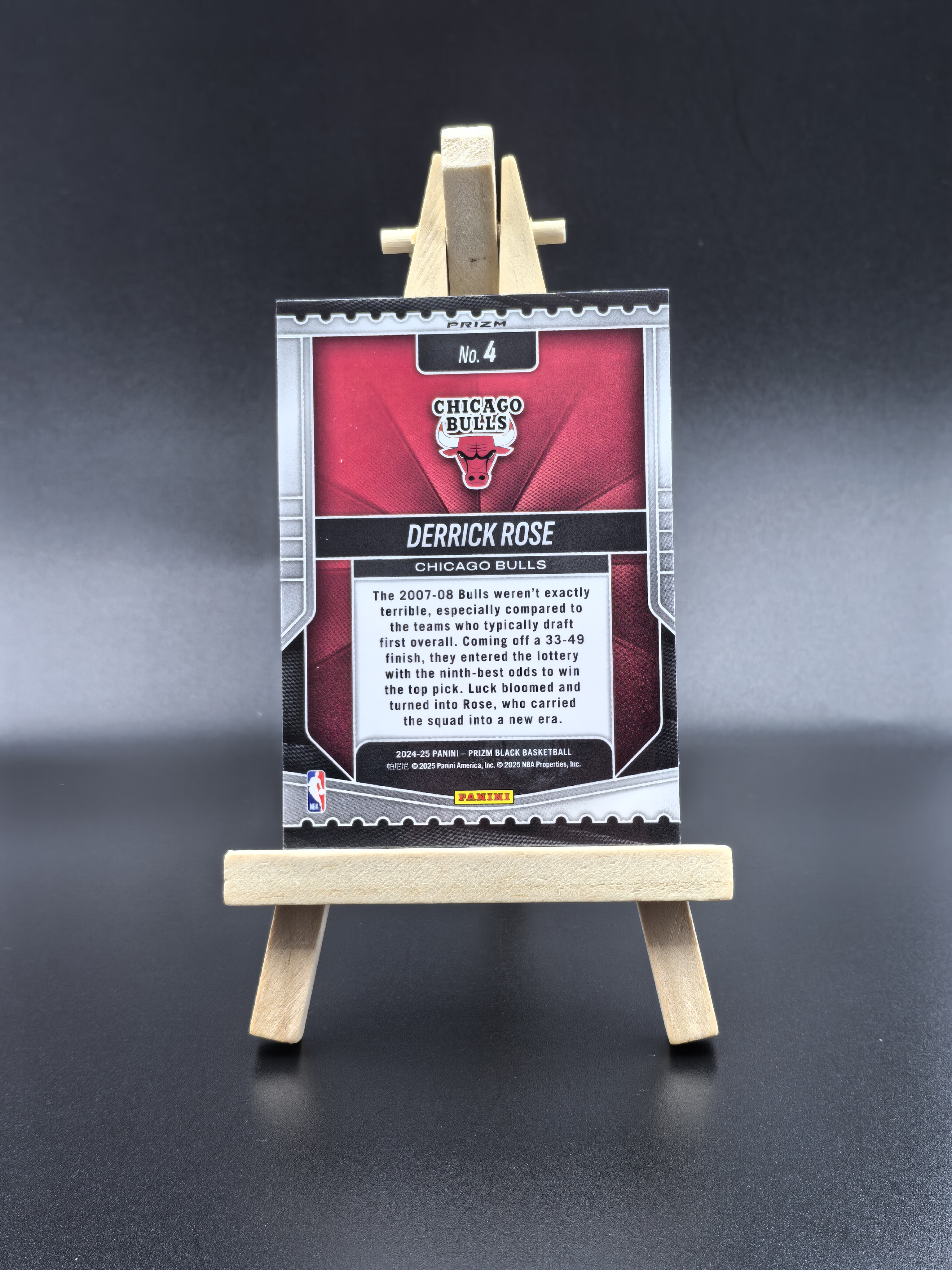 2024-25 Panini Prizm Derrick Rose Black 芝加哥公牛 德里克罗斯 乐透 选秀夜特卡 08年状元 银折普折 卡品如图(生蚝哥)