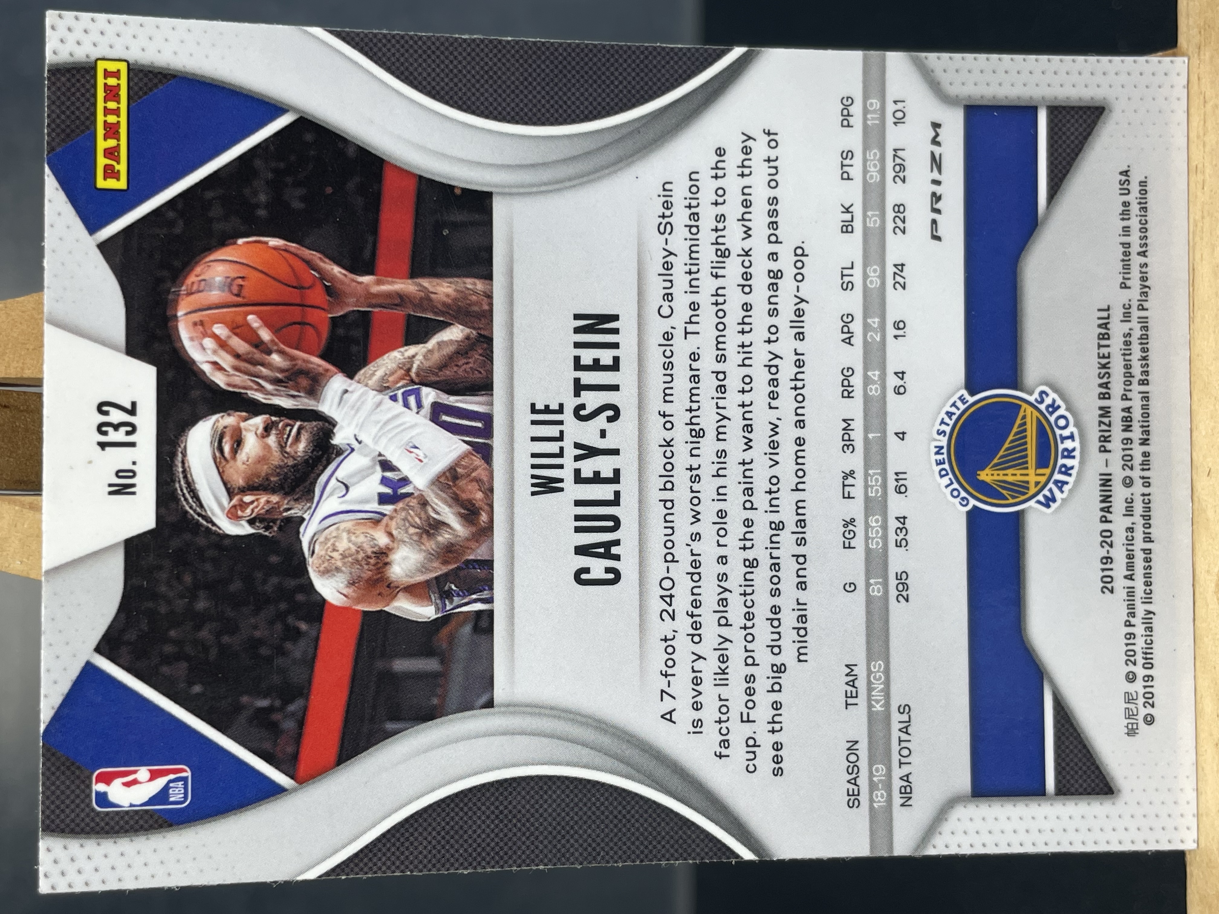 (A3) 2019-20 PANINI PRIZM 粉碎冰 威利 考利 斯坦 勇士 近期大热球星 收藏凑套必备 卡品如图 !!!