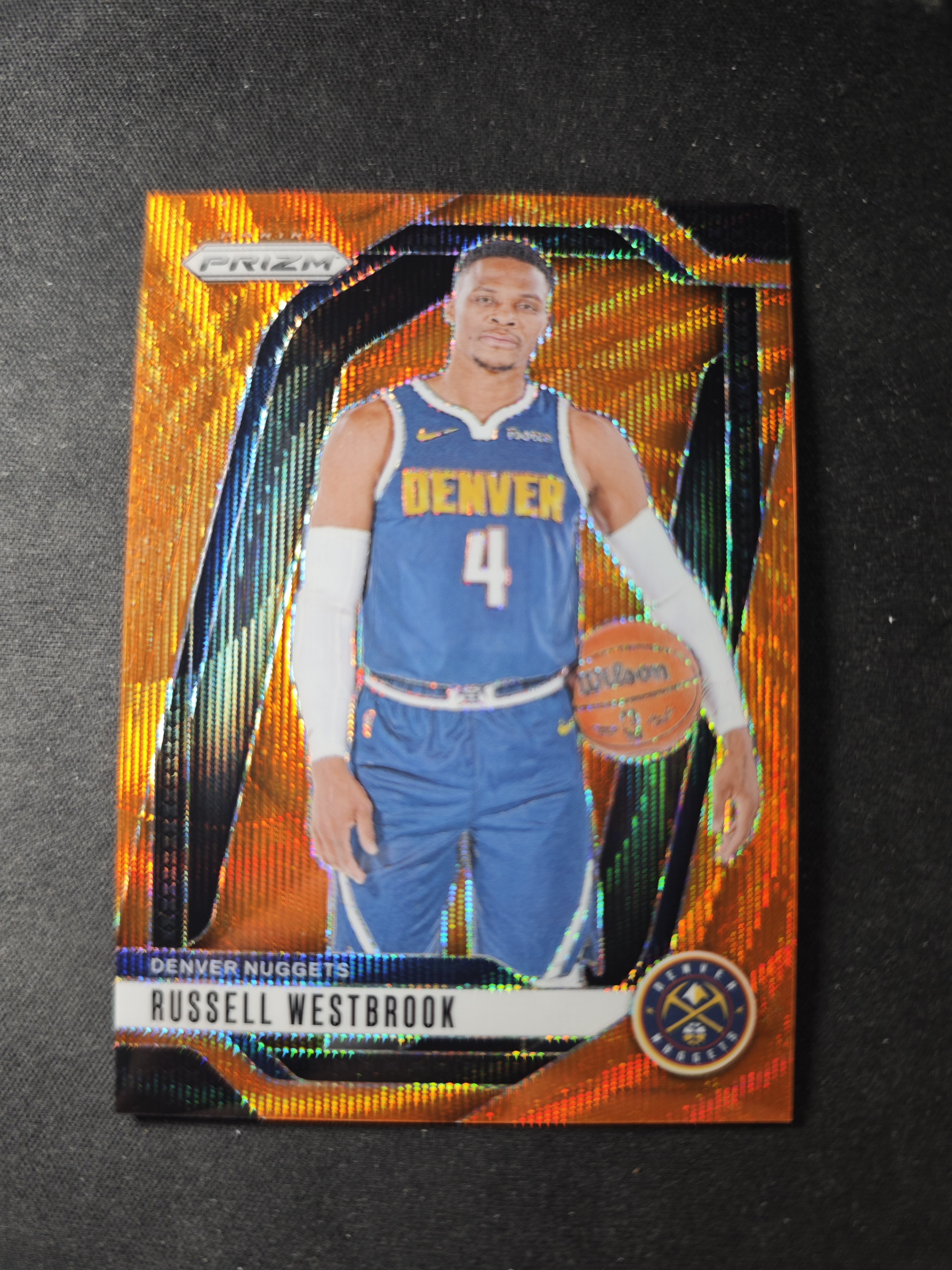 【蛤蟆特卖】拉塞尔 威斯布鲁克 威少 2024-25 PANINI PRIZM系列 橙色波纹折射 限量60编 经典设计 超级漂亮 稀有好卡 边角微瑕 卡品如图 专收必备!
