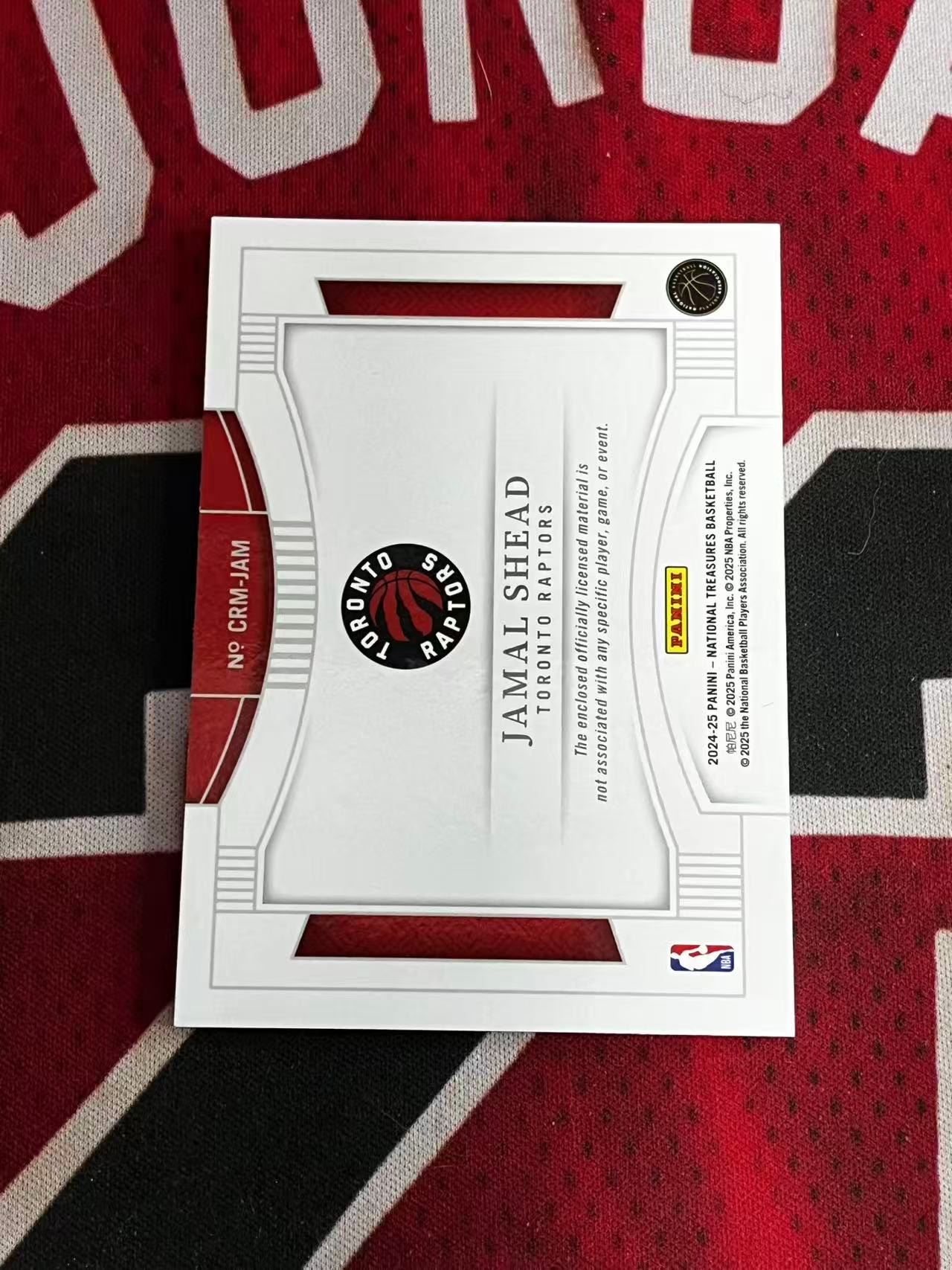 【接寄拍】2024-25 PANINI NATIONAL 国宝高端系列 猛龙 新秀RC 贾马尔歇德 谢德 99编 大窗新秀球衣物料切割 衣料实物卡 专收凑套必备【烂臭嘴拍卖】