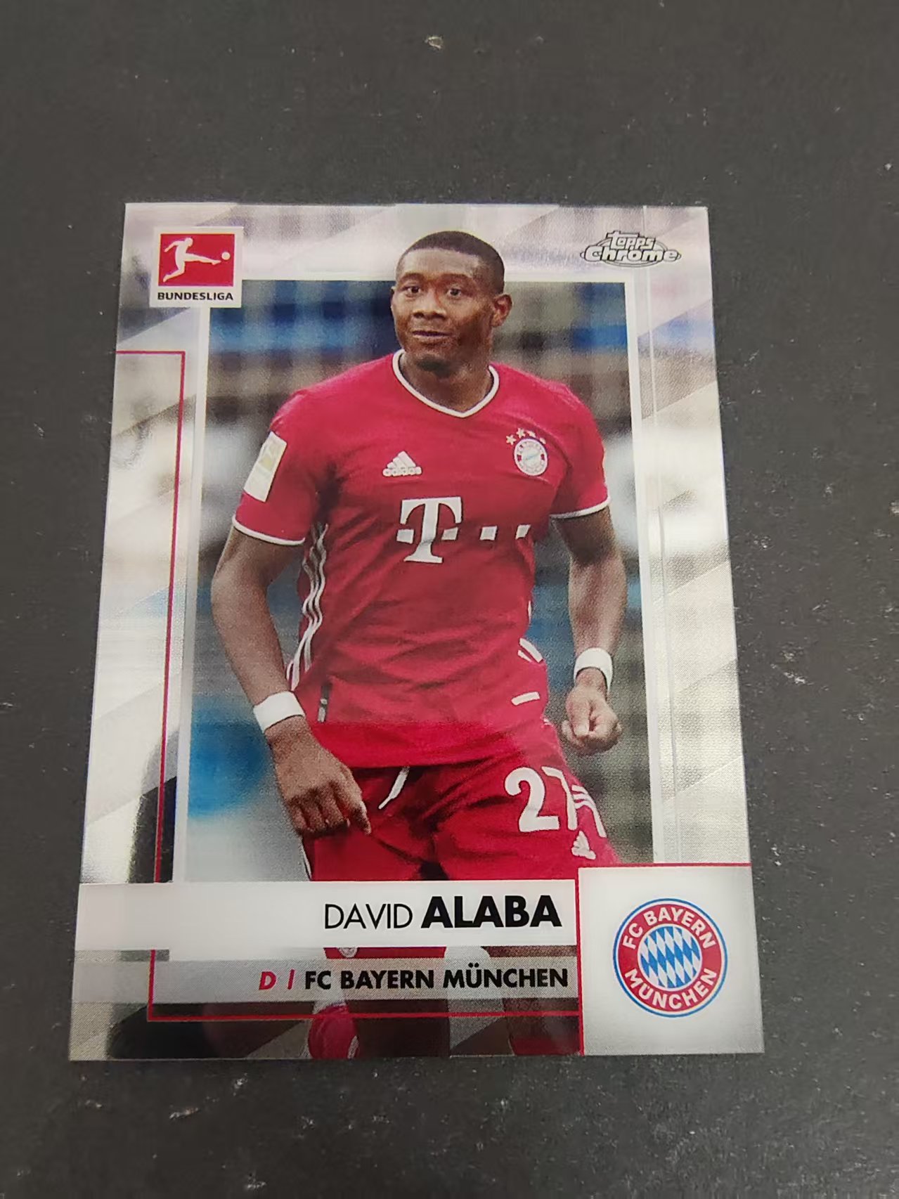 【可合并,不累计】2021 Topps Chrome David Alaba 德甲 拜仁慕尼黑 阿拉巴 划痕 边角瑕疵 #79
