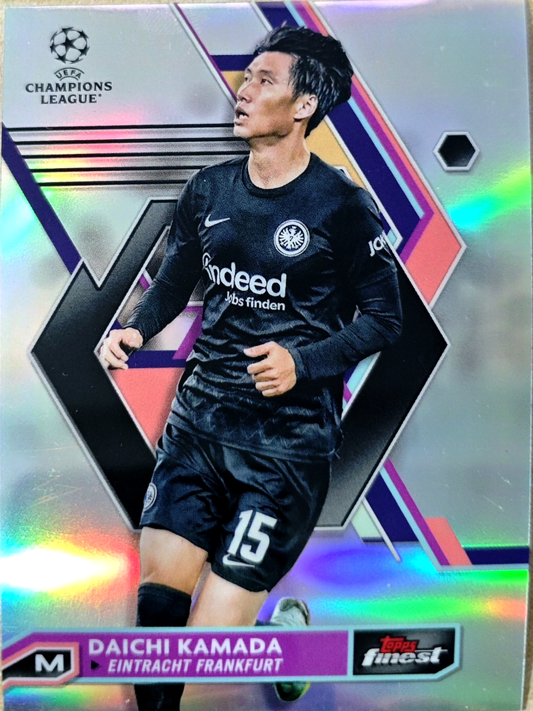 2023 Topps Finest Daichi Kamada 镰田大地 法兰克福 欧冠 银折 卡品如图