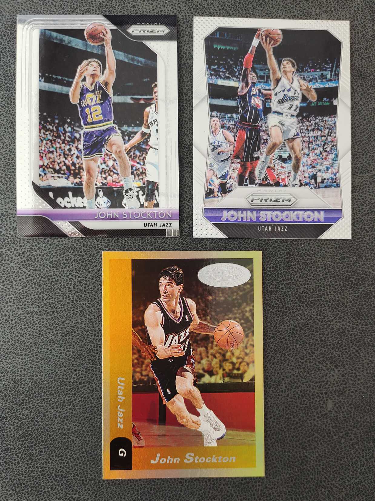 2000-01 Fleer Hoops Hot Prospects John Stockton 犹他 爵士 约翰 斯托克顿 老卡带队 三张打包