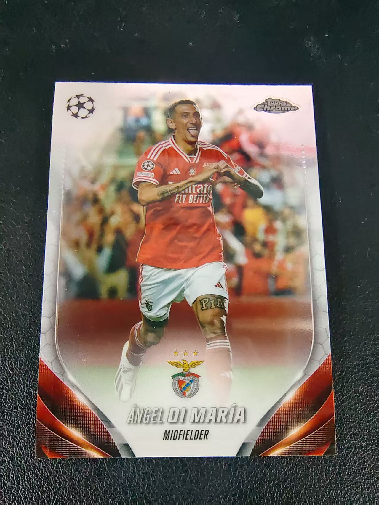 【可合并，不累计】2024 Topps Chrome angel di maria 本菲卡 安赫尔 迪玛利亚 欧冠 划痕 边角瑕疵 #53