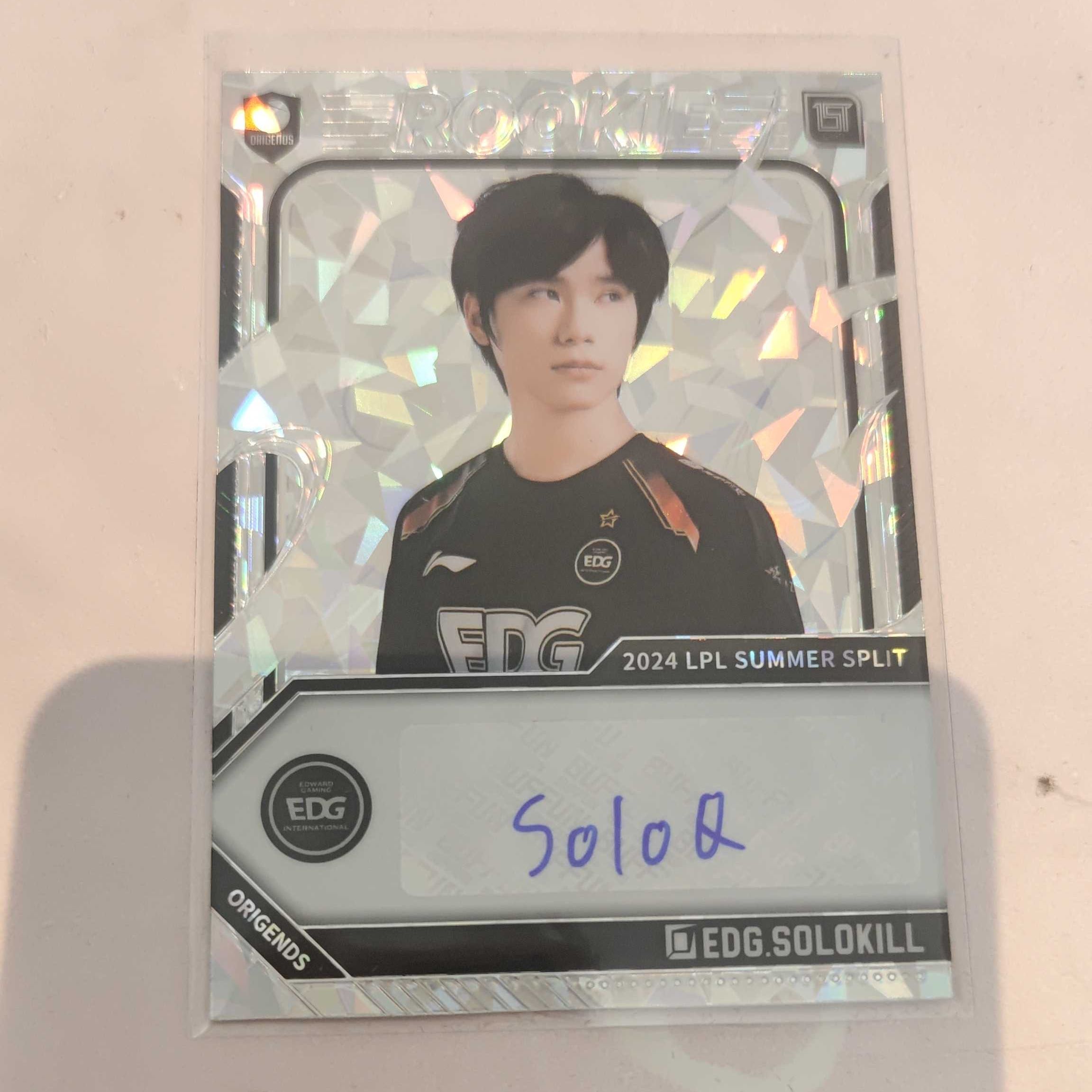 2024 Buffun LPL LCK 不凡玩品 英雄联盟 光启三  EDG.SOLOKILL   单人签字卡 白碎冰  收藏必备 高桥哥