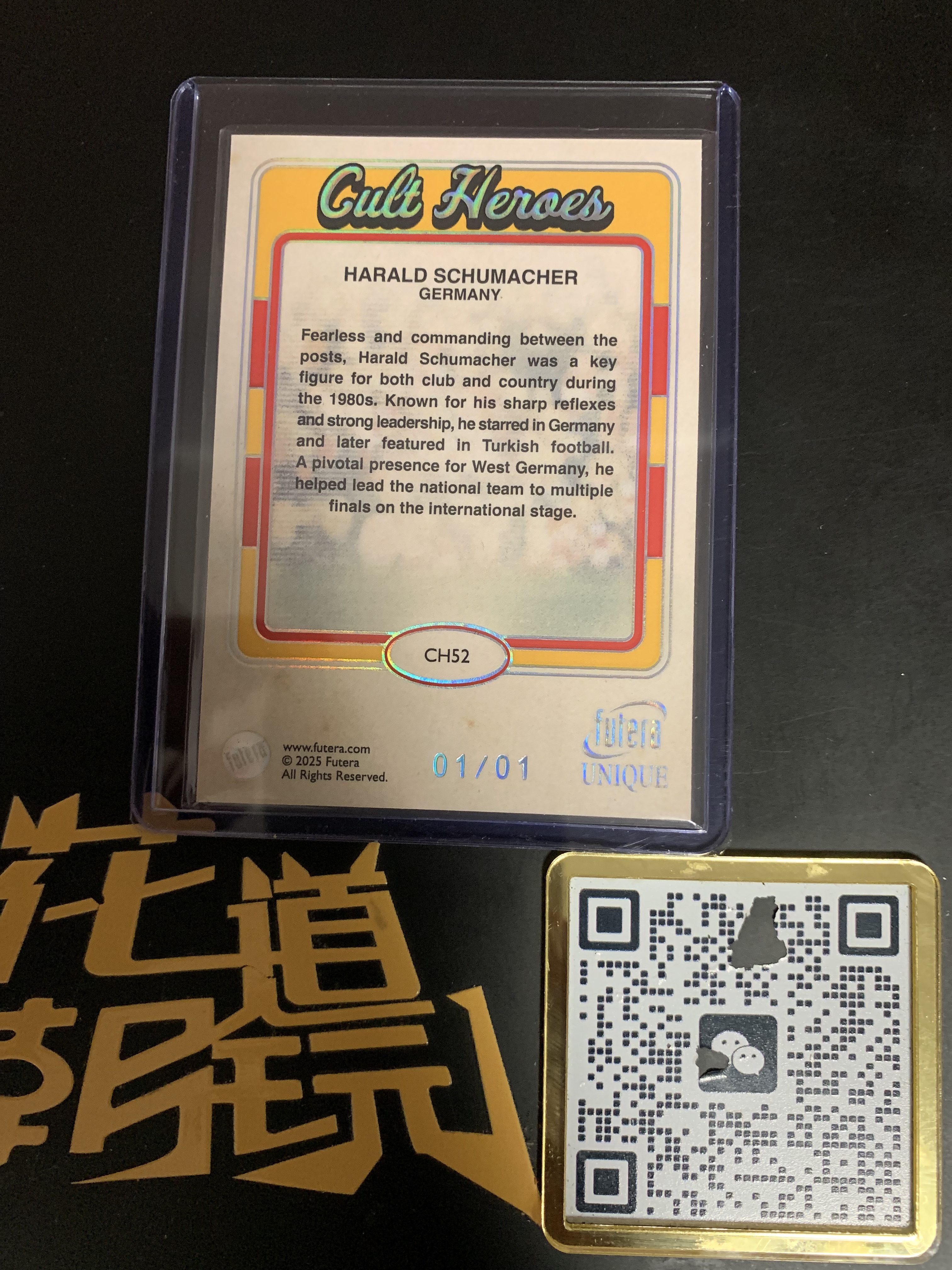 2025 Futera 福特拉 harald schumacher 福特拉 哈拉尔德 舒马赫 德国 01/01编 低编 英雄特卡卡品如图 只合并当日订单【金叔代拍陆哥】