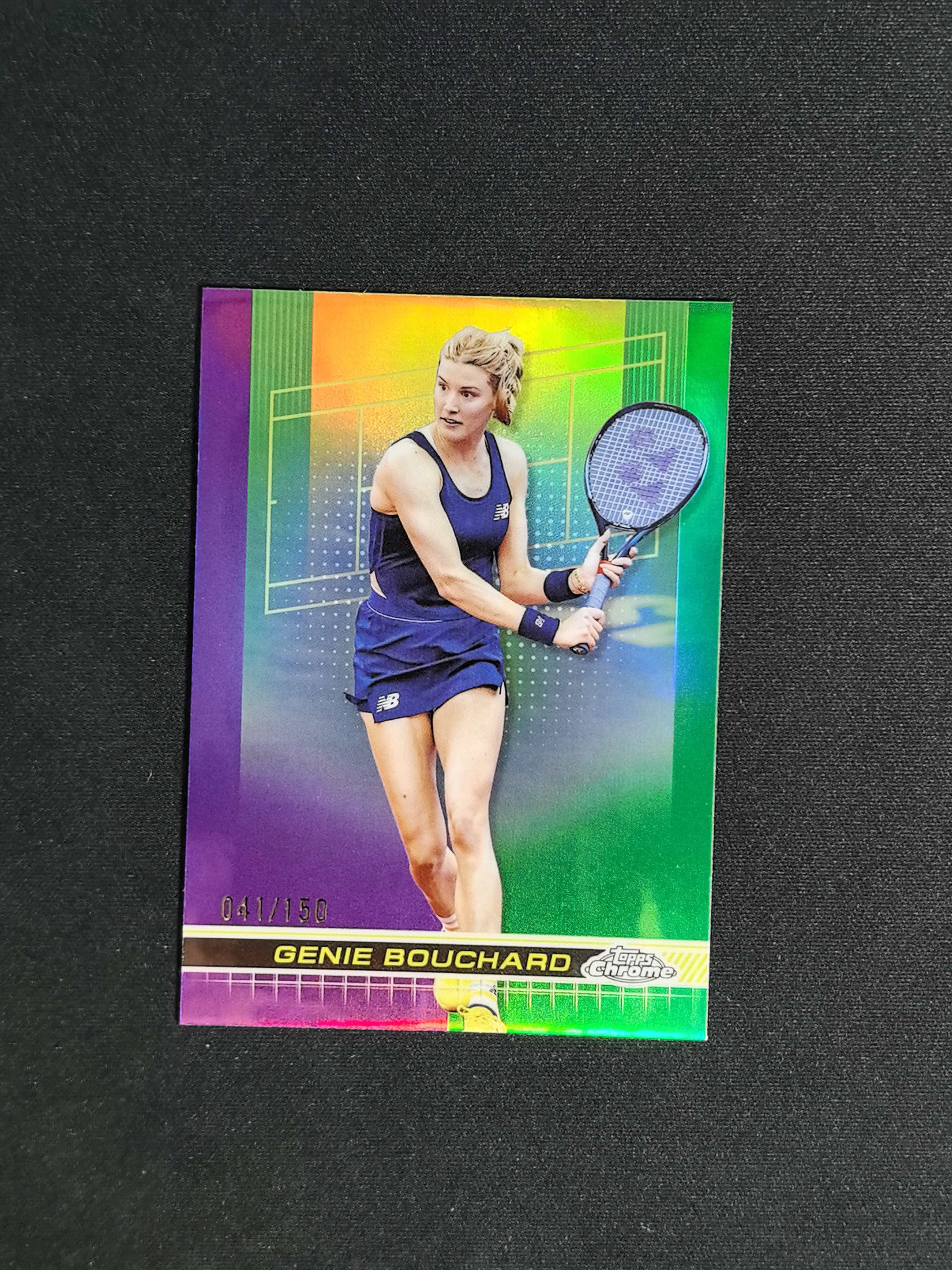 2024 Topps Chrome Genie Bouchard 网球TC 加拿大 尤金妮 布沙尔 150编 紫绿折 双色折 细节如图 卡品如图【CYT球星卡】