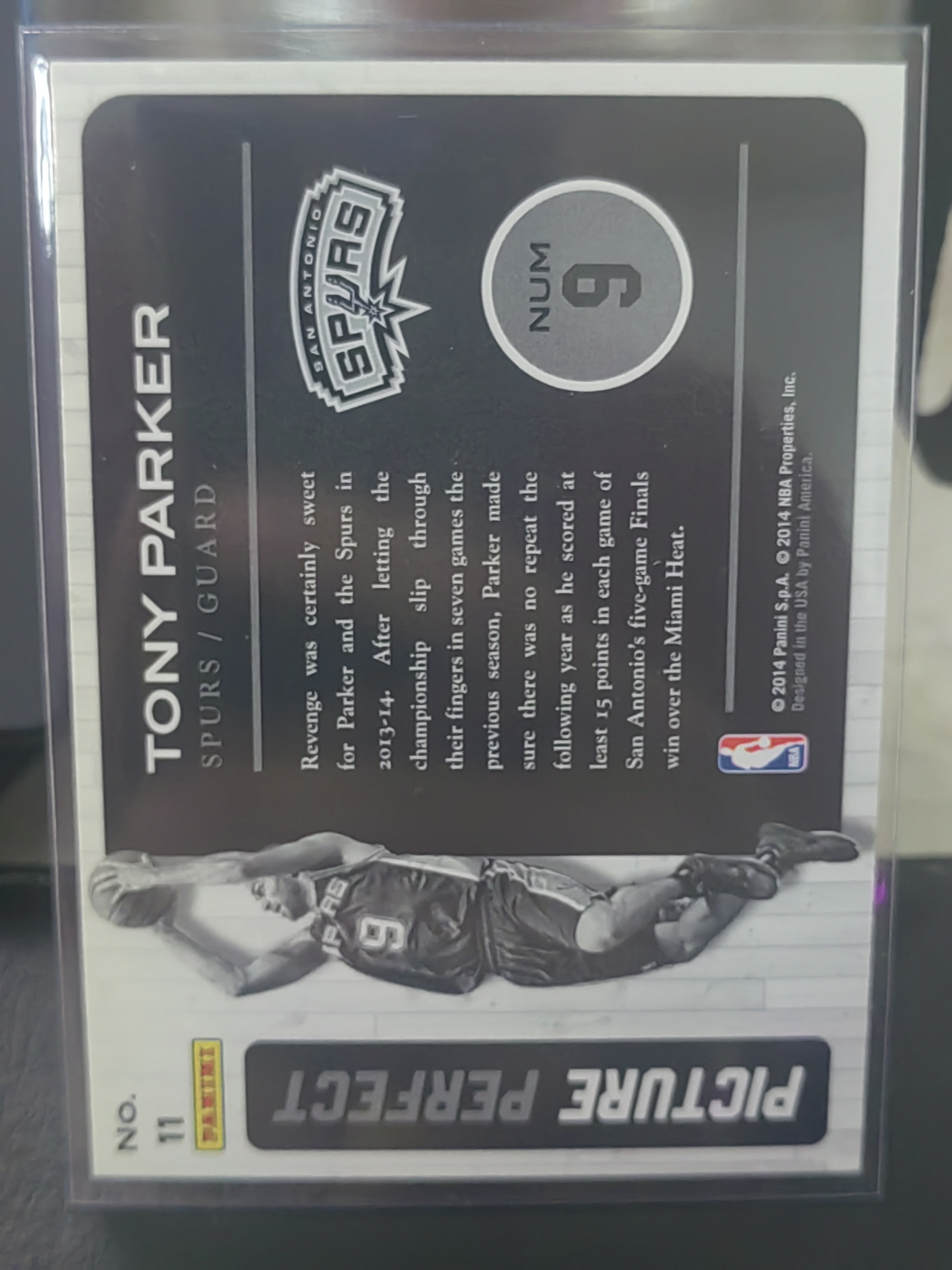 2014 Panini S.p.A Tony Parker 中雅图 托尼帕克 法国跑车 马刺 大头 篮 白边白角 不保卡品 卡品如图