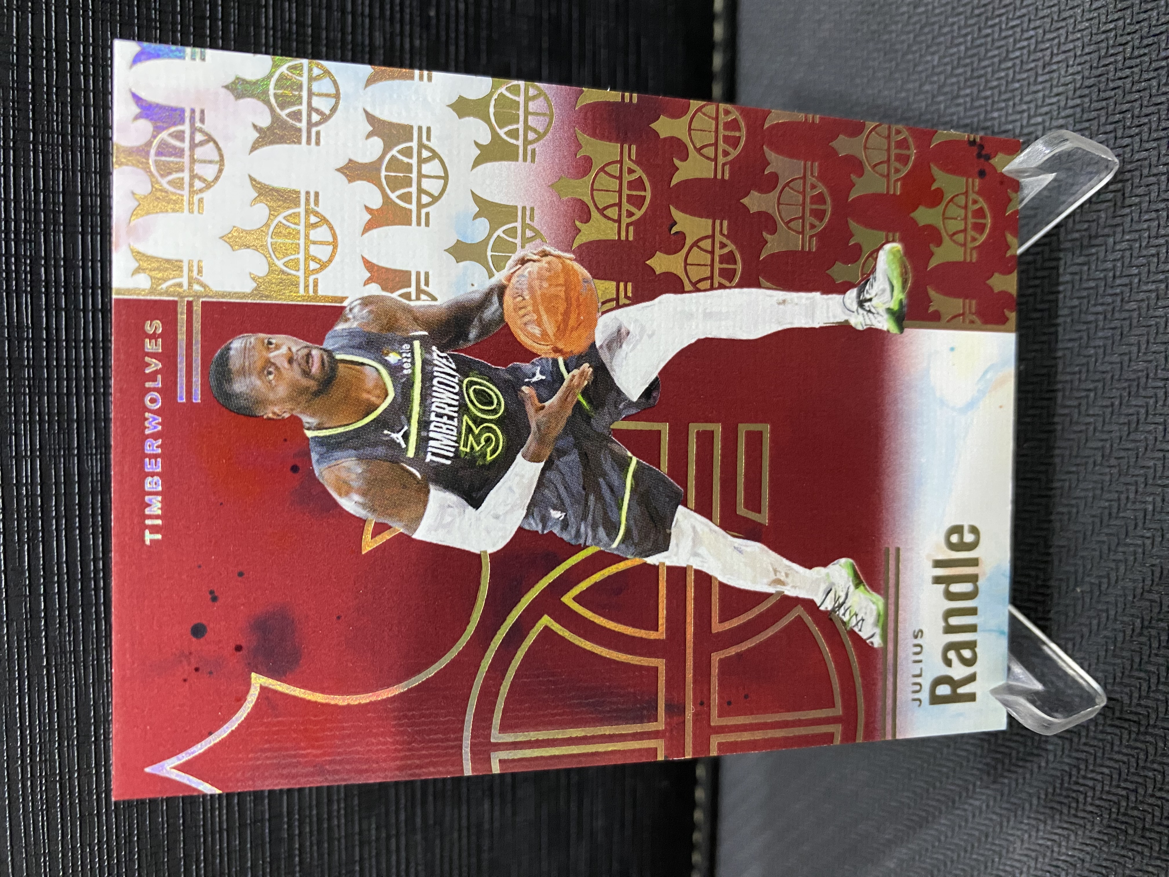 2024-25 Panini Court Kings R.J. Barrett 油画 折射 酒红折 125编 森林狼 兰豆 兰德尔 收藏必备 卡品如图 -老道-【乌苏拍卖】