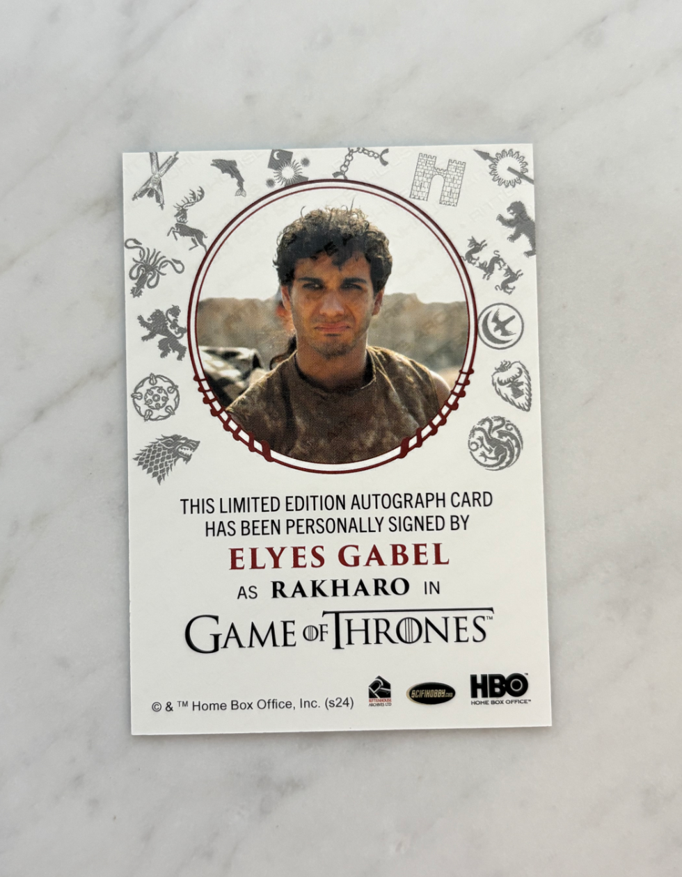 2024 Other Game of Thrones Elyes Gabel HBO 权游 权利的游戏 权力的游戏 冰与火之歌 伊莱耶斯 加贝尔 红笔卡签 角色Pakharo